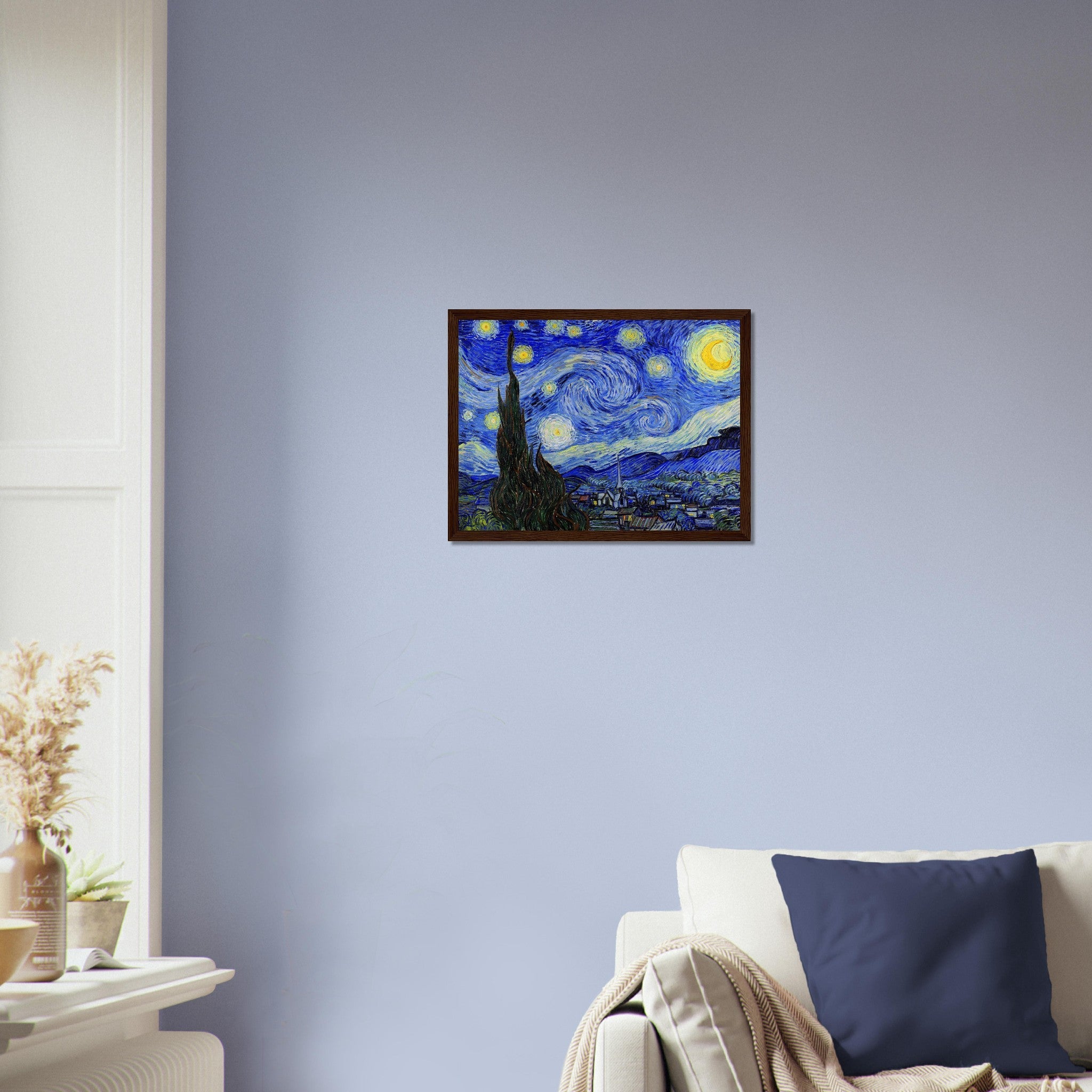 Starry Night Framed Print, Vincent Van Gogh, The Starry Night Print, Asylum Of St Paul 1889, - WallArtPrints4U