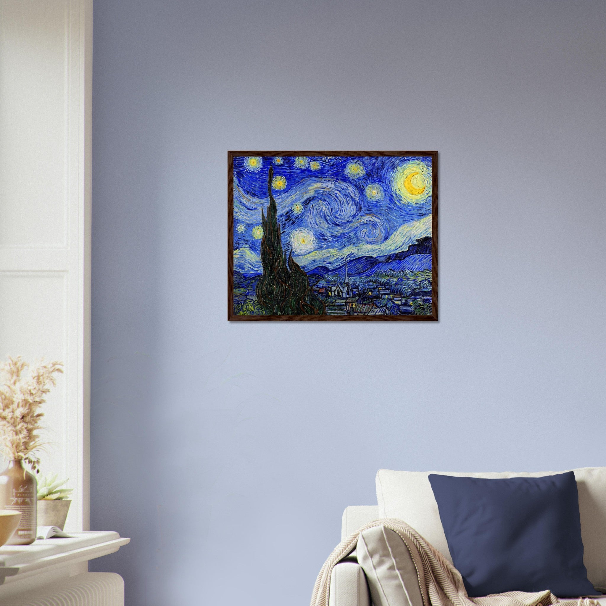 Starry Night Framed Print, Vincent Van Gogh, The Starry Night Print, Asylum Of St Paul 1889, - WallArtPrints4U