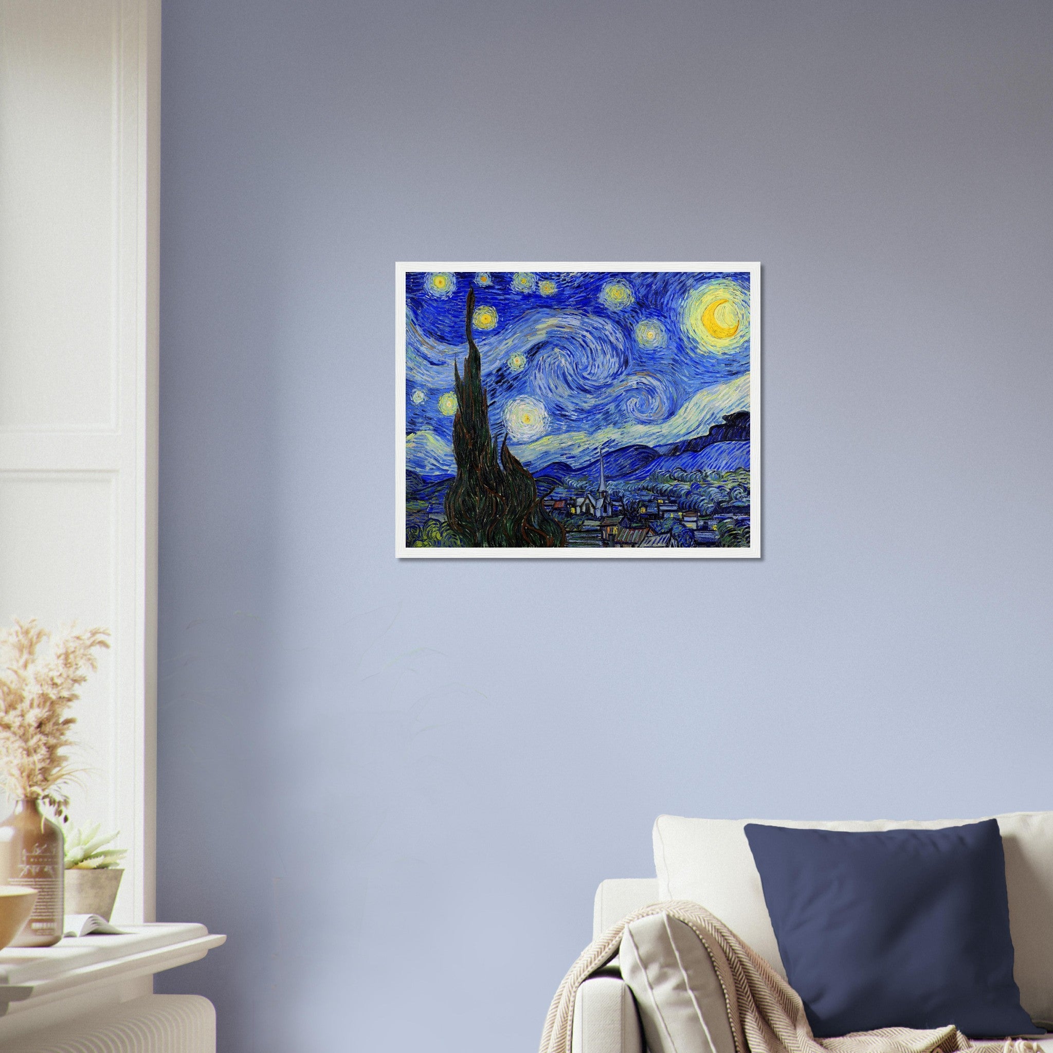 Starry Night Framed Print, Vincent Van Gogh, The Starry Night Print, Asylum Of St Paul 1889, - WallArtPrints4U