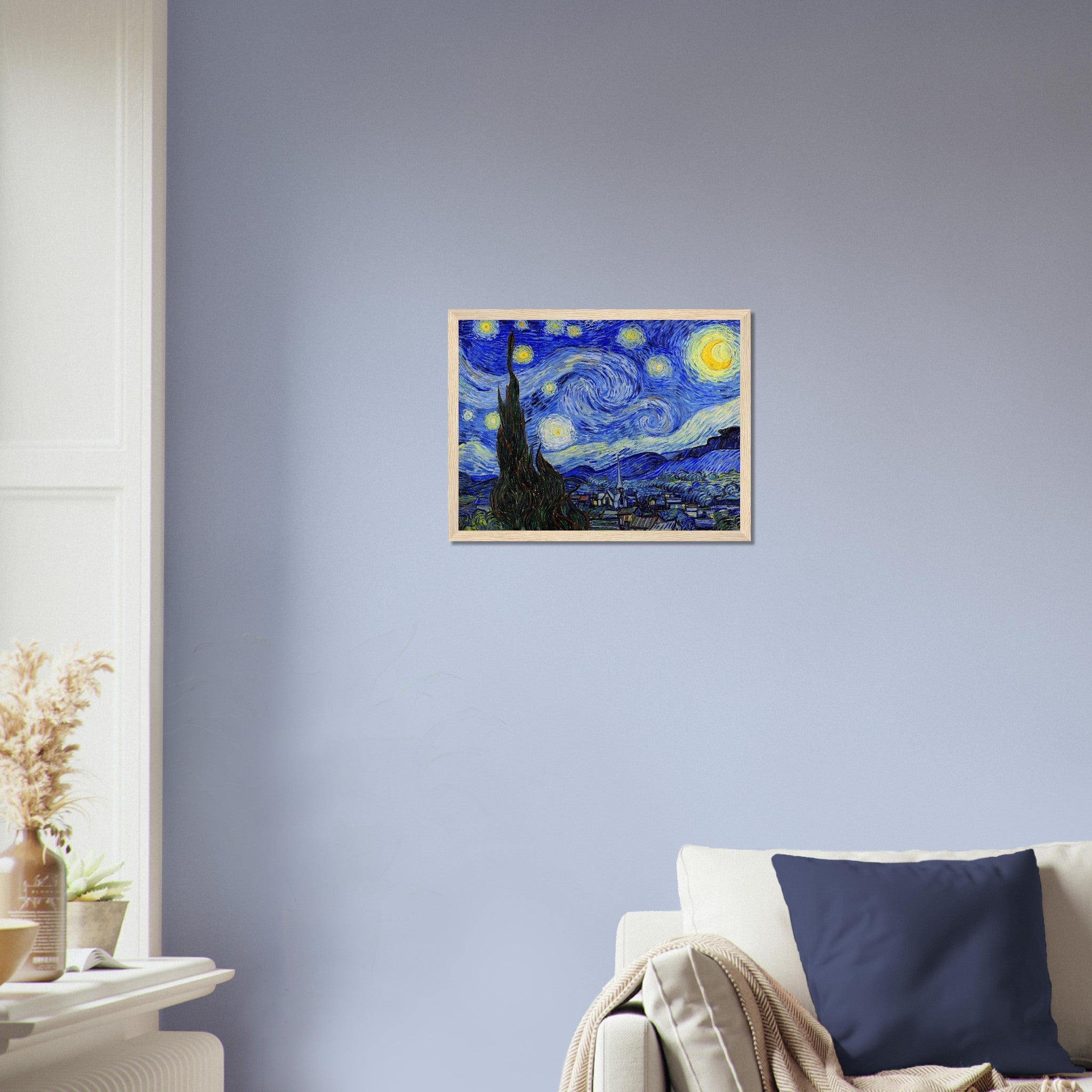 Starry Night Framed Print, Vincent Van Gogh, The Starry Night Print, Asylum Of St Paul 1889, - WallArtPrints4U