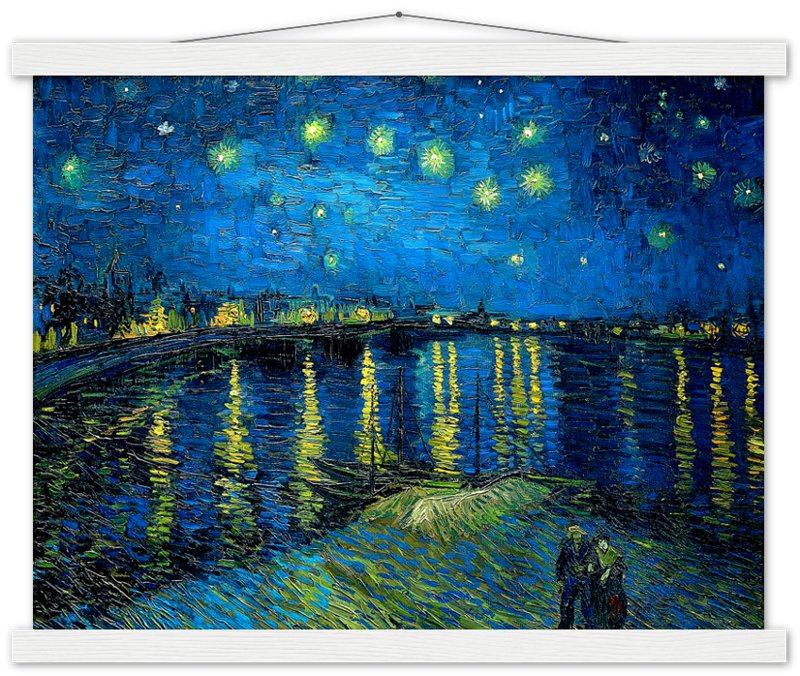 Starry Night Over Rhone Poster, Van Gogh - Starry Night Rhone Print, - WallArtPrints4U