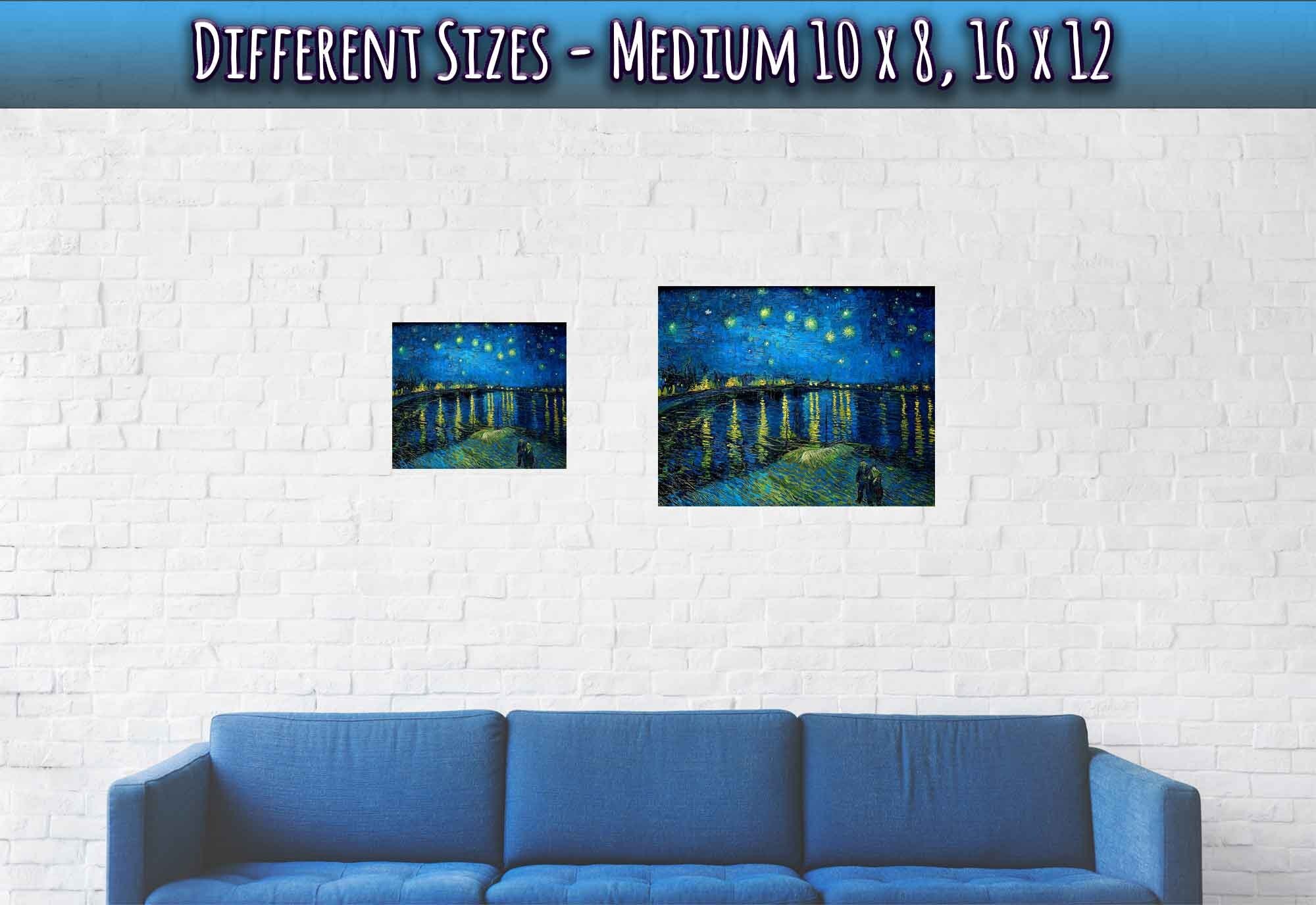 Starry Night Over Rhone Poster, Van Gogh - Starry Night Rhone Print, - WallArtPrints4U