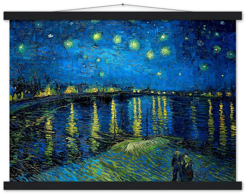 Starry Night Over Rhone Poster, Van Gogh - Starry Night Rhone Print, - WallArtPrints4U