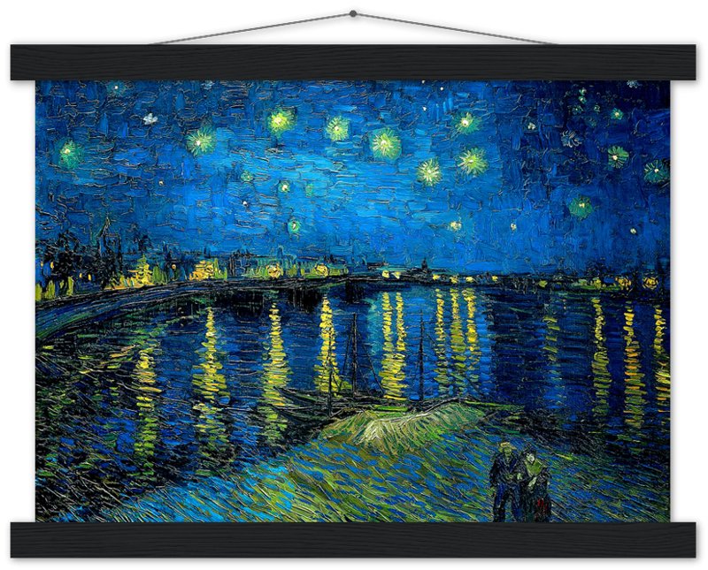 Starry Night Over Rhone Poster, Van Gogh - Starry Night Rhone Print, - WallArtPrints4U