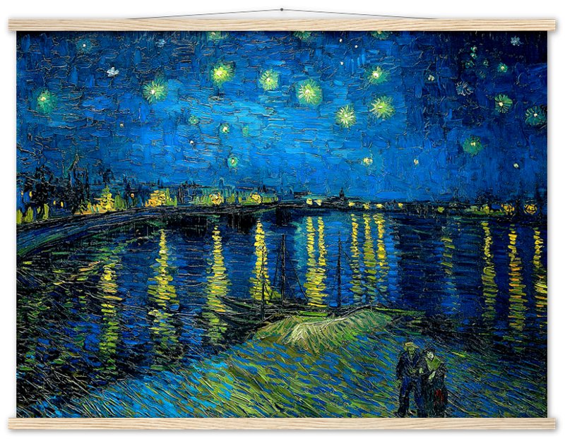 Starry Night Over Rhone Poster, Van Gogh - Starry Night Rhone Print, - WallArtPrints4U