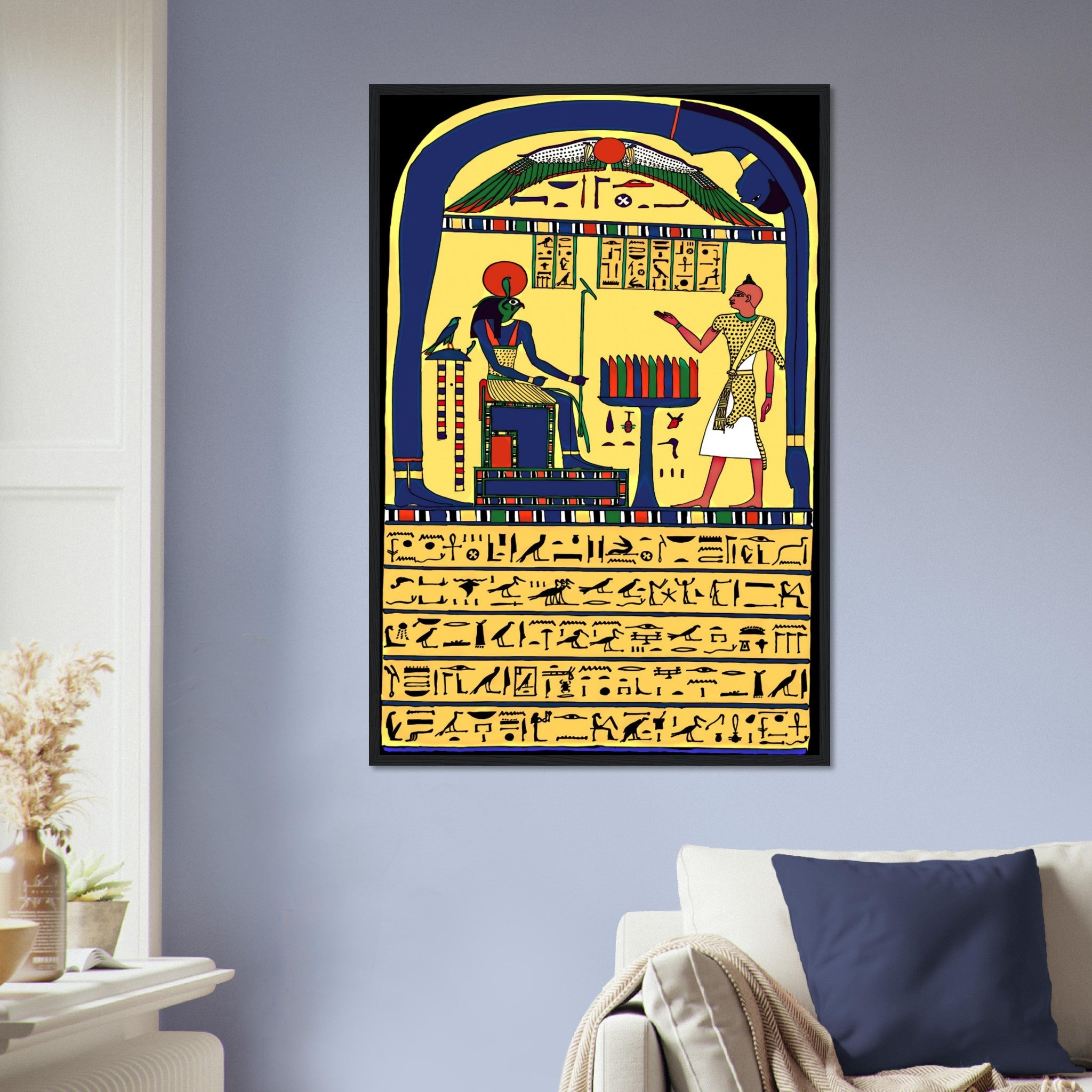 Stele Of Revealing Framed, Aleister Crowley Book Of The Law Picture, Ankh Ef En Khonsu - WallArtPrints4U