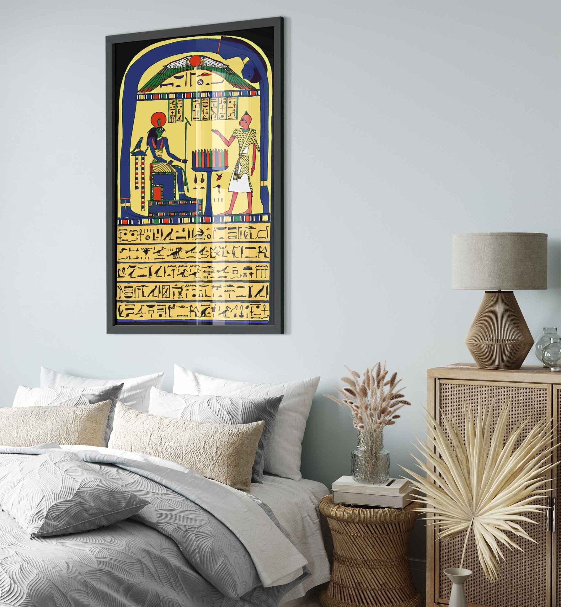 Stele Of Revealing Framed, Aleister Crowley Book Of The Law Picture, Ankh Ef En Khonsu - WallArtPrints4U