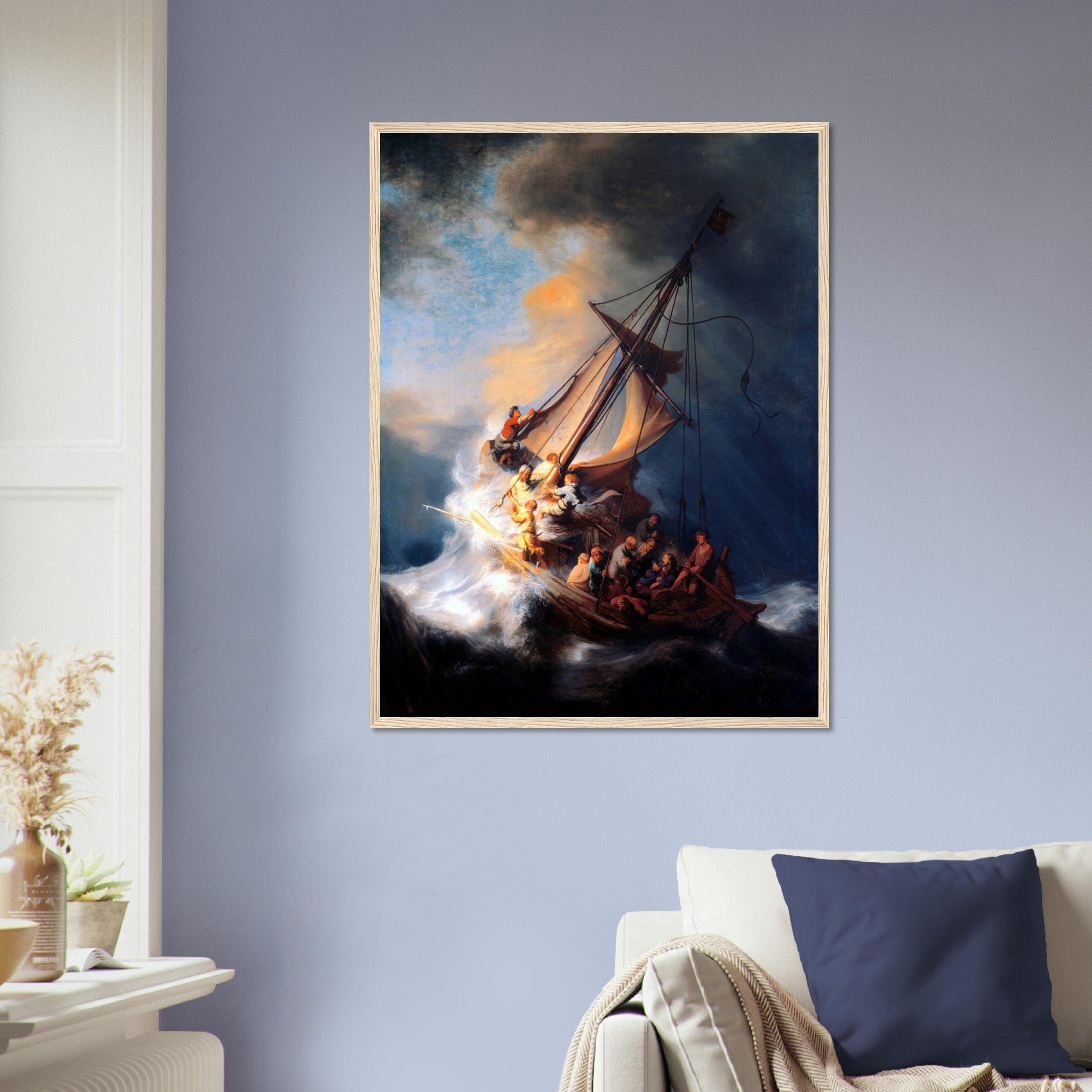 Storm Of The Sea Of Galilee Framed Print, Rembrandt - Storm Of The Sea Of Galilee Framed - WallArtPrints4U