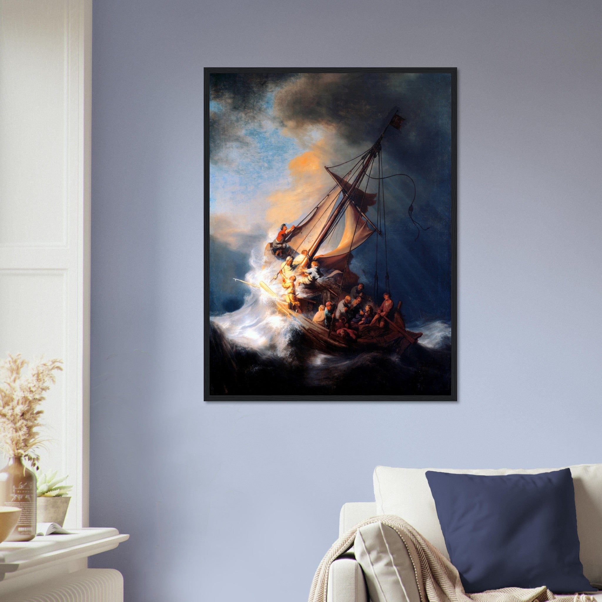 Storm Of The Sea Of Galilee Framed Print, Rembrandt - Storm Of The Sea Of Galilee Framed - WallArtPrints4U