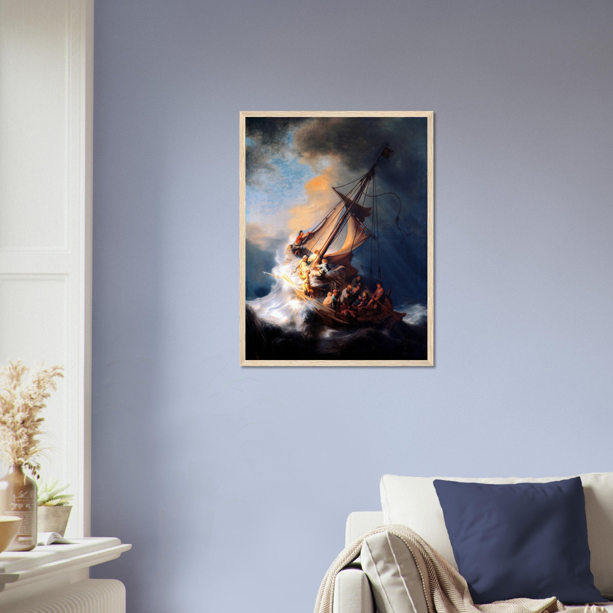 Storm Of The Sea Of Galilee Framed Print, Rembrandt - Storm Of The Sea Of Galilee Framed - WallArtPrints4U