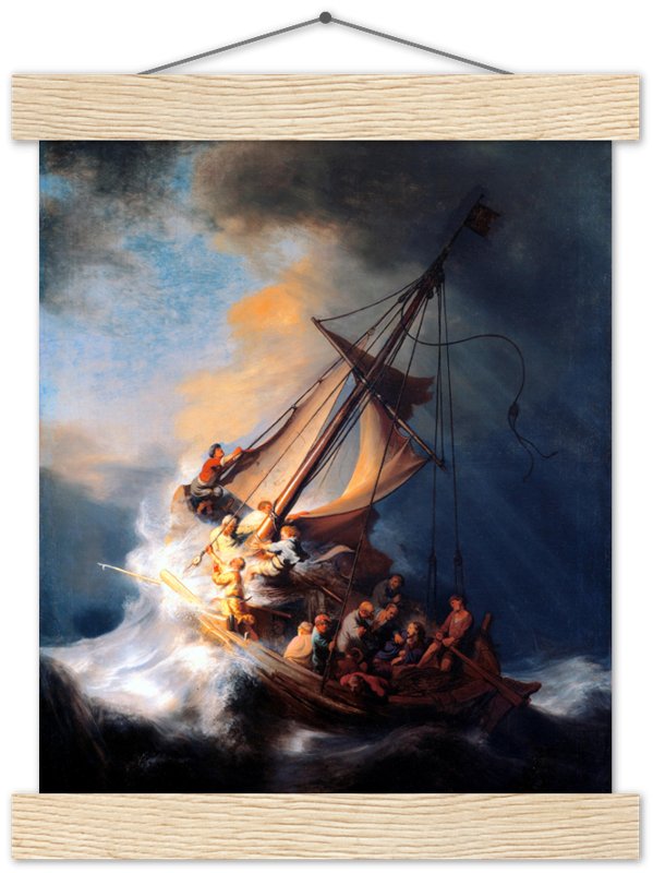 Storm Of The Sea Of Galilee Poster, Rembrandt - Storm Of The Sea Of Galilee Print - WallArtPrints4U