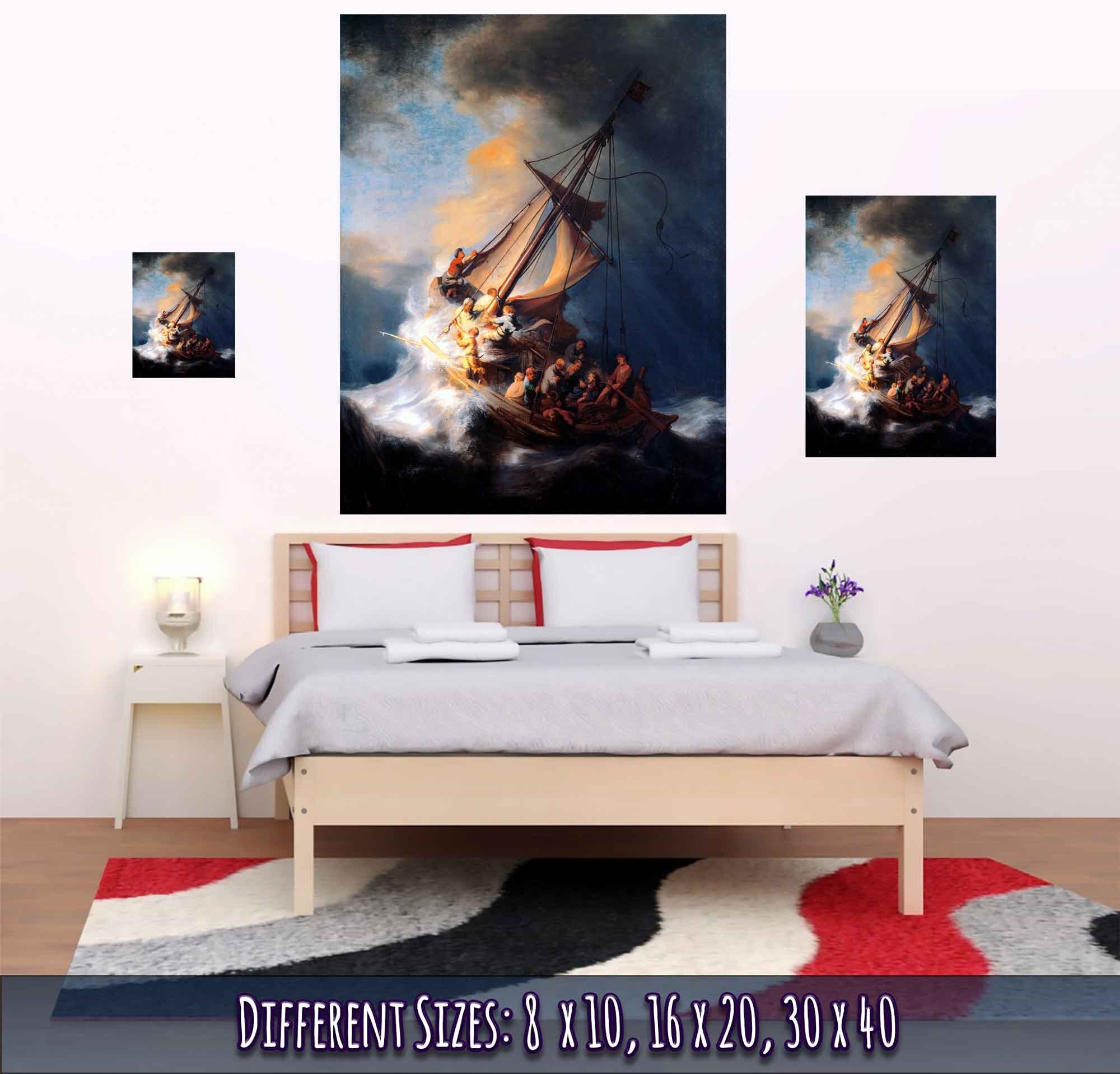 Storm Of The Sea Of Galilee Poster, Rembrandt - Storm Of The Sea Of Galilee Print - WallArtPrints4U