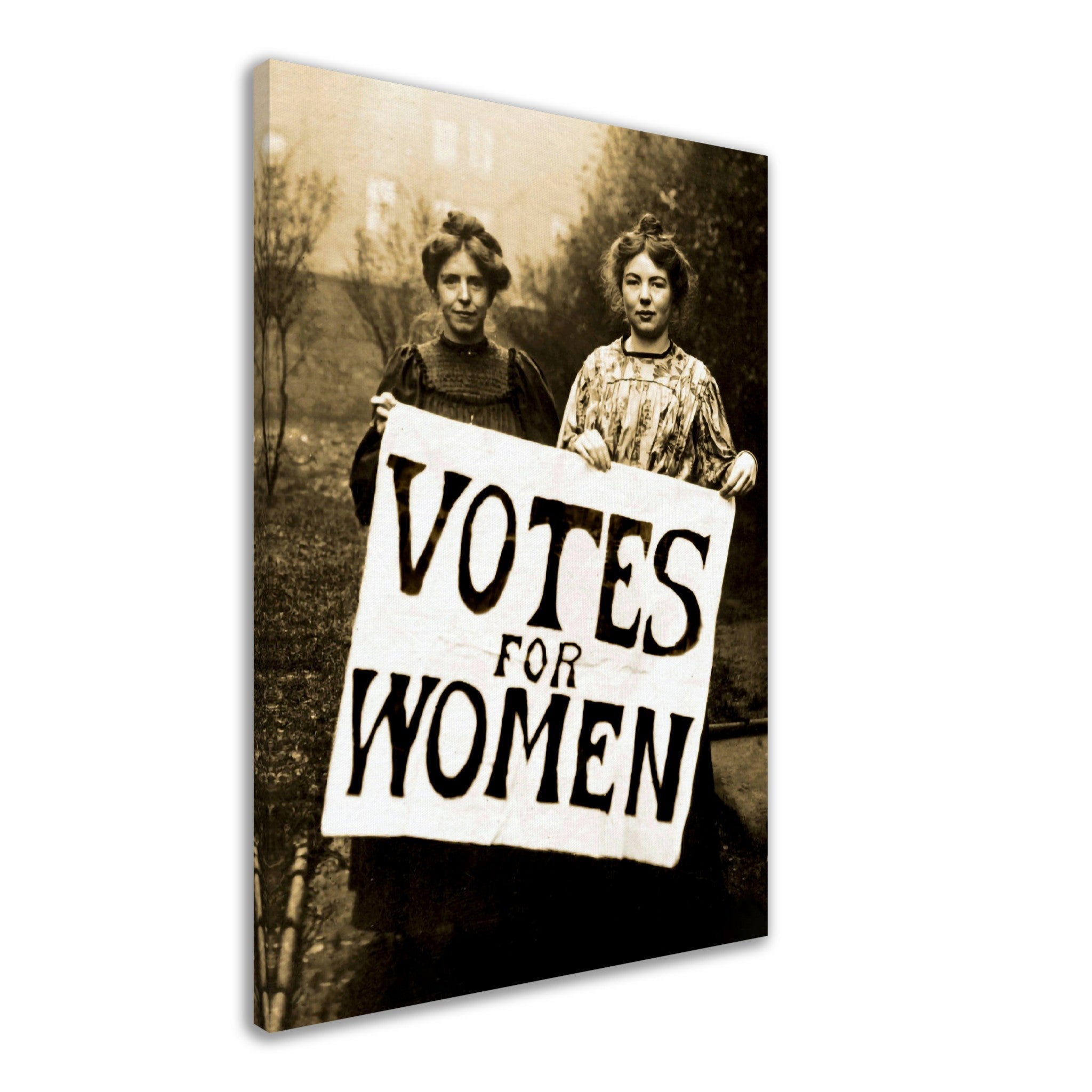 Suffragettes Canvas Print, Votes For Women Print, Vintage Photo Christabel Pankhurst, Annie Kenney - WallArtPrints4U