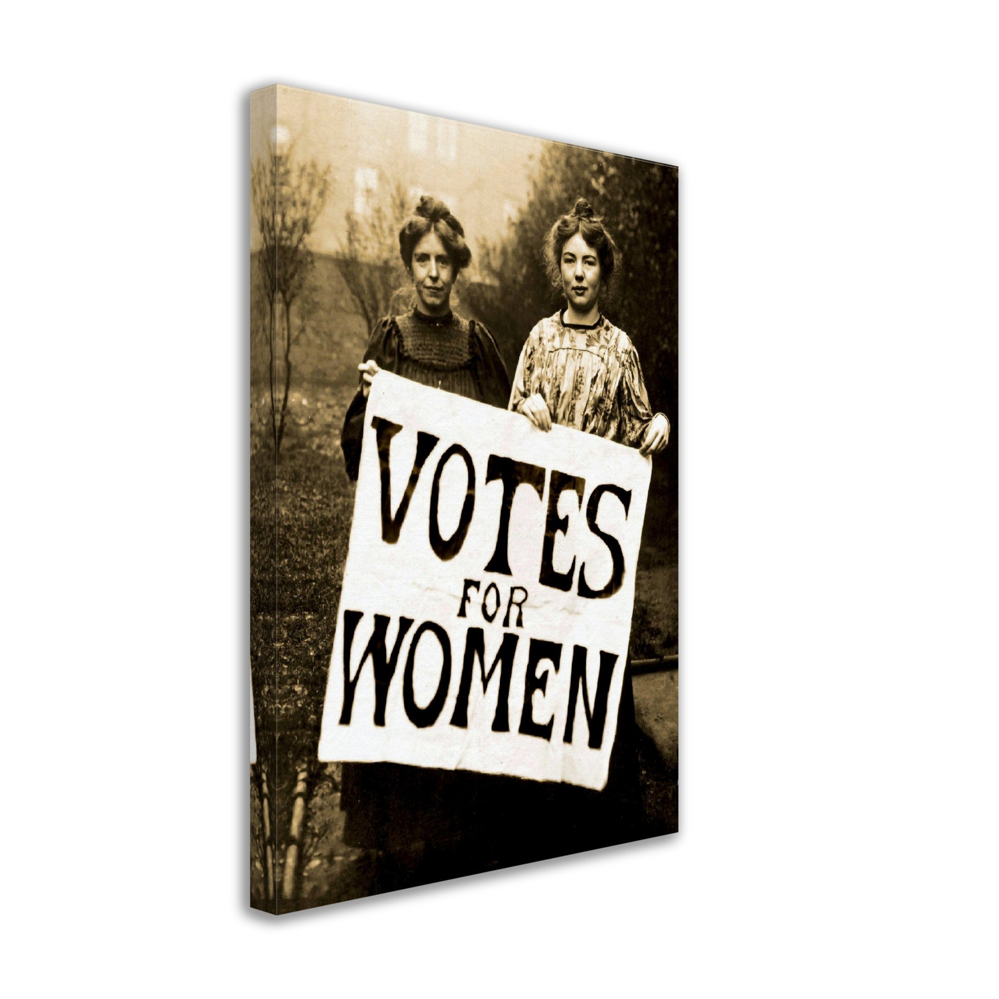 Suffragettes Canvas Print, Votes For Women Print, Vintage Photo Christabel Pankhurst, Annie Kenney - WallArtPrints4U