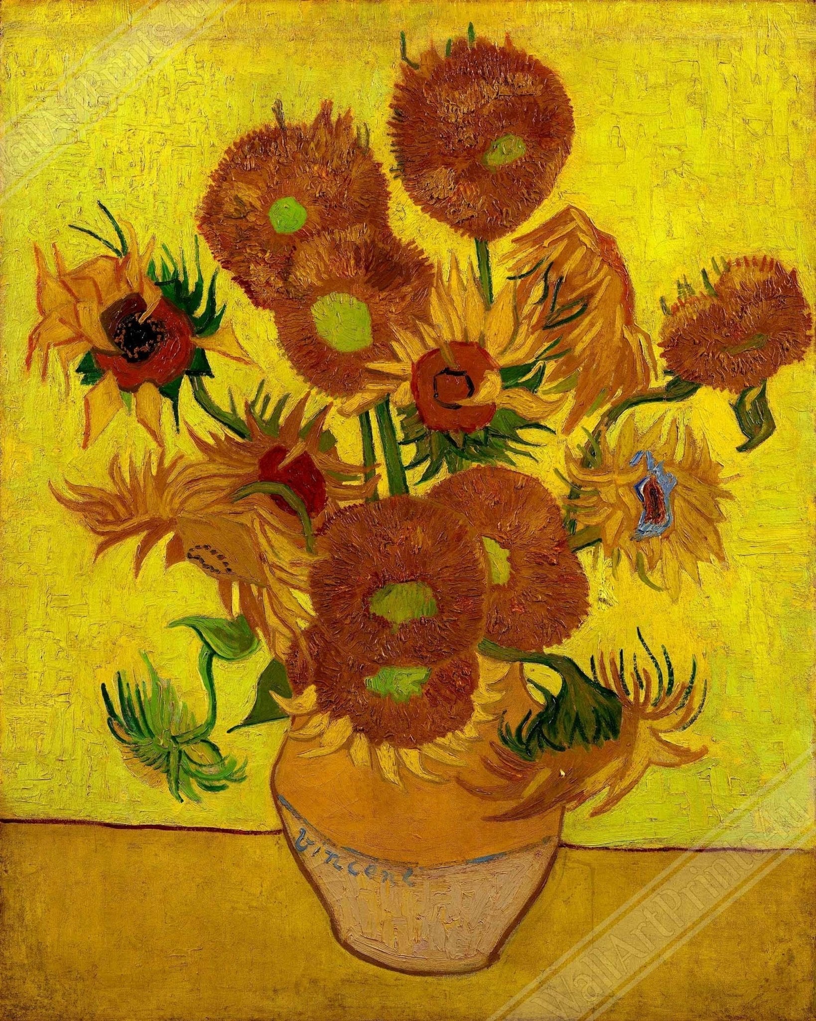 Sunflowers Framed Print, Vincent Van Gogh, From 1888, - WallArtPrints4U