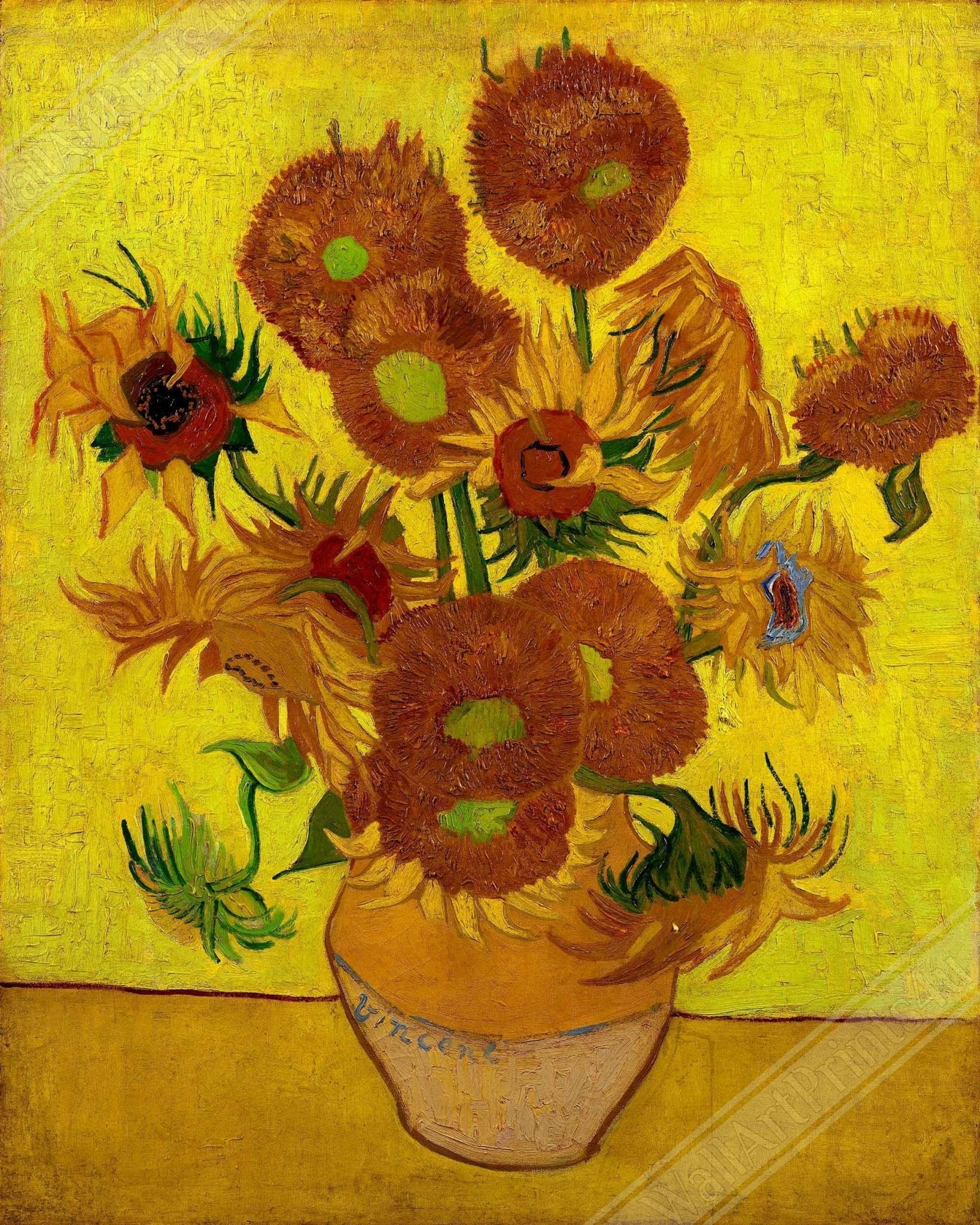 Sunflowers Poster, Vincent Van Gogh, From 1888, - WallArtPrints4U