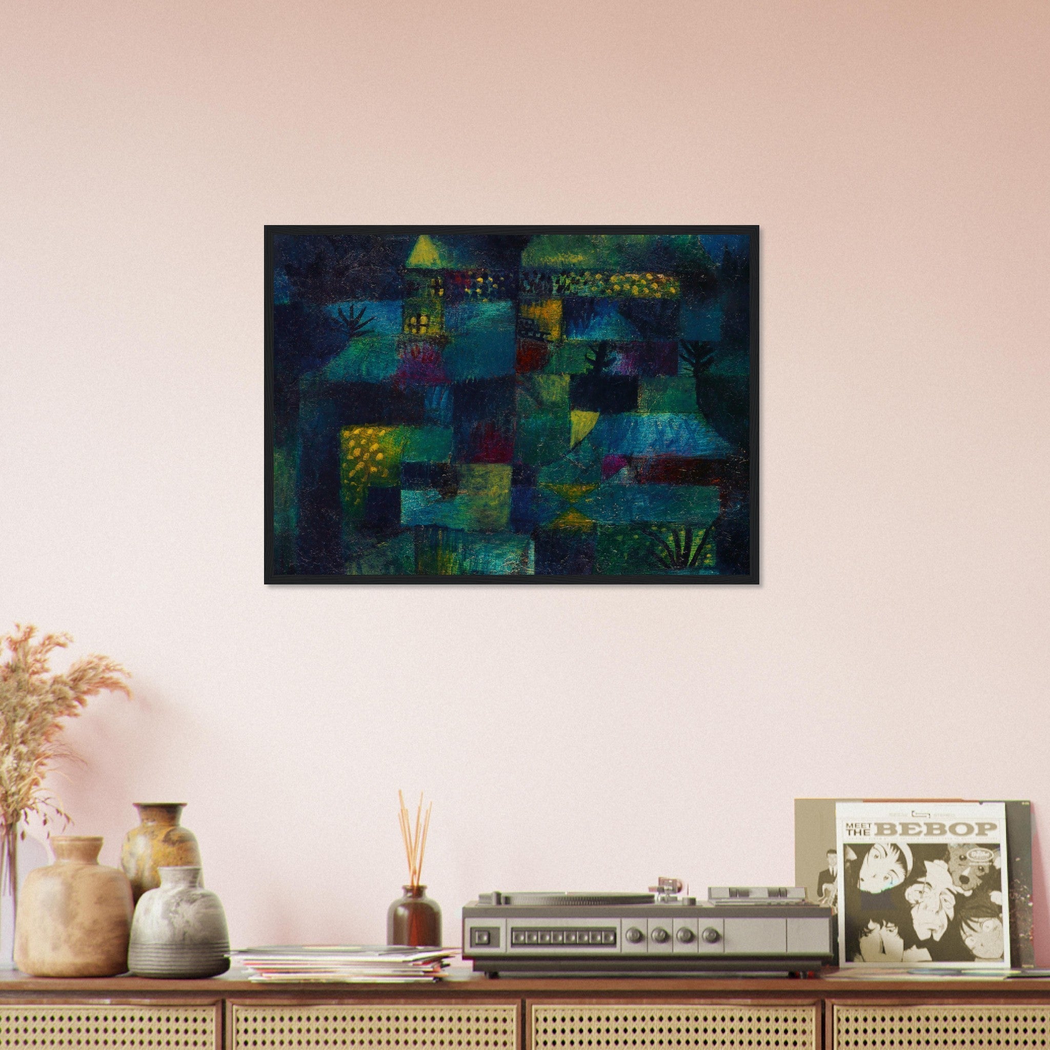 Terraced Garden Framed Print, Paul Klee Frameds Abstract Terraced Garden Art - WallArtPrints4U