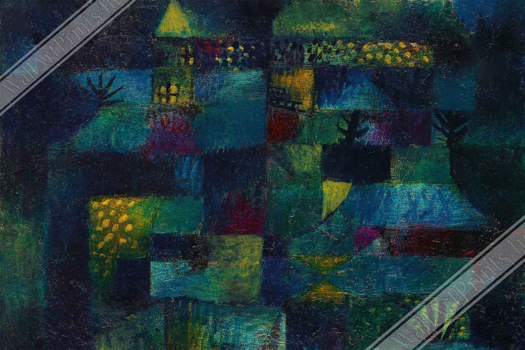 Terraced Garden Poster, Paul Klee Prints Abstract Terraced Garden Art - WallArtPrints4U