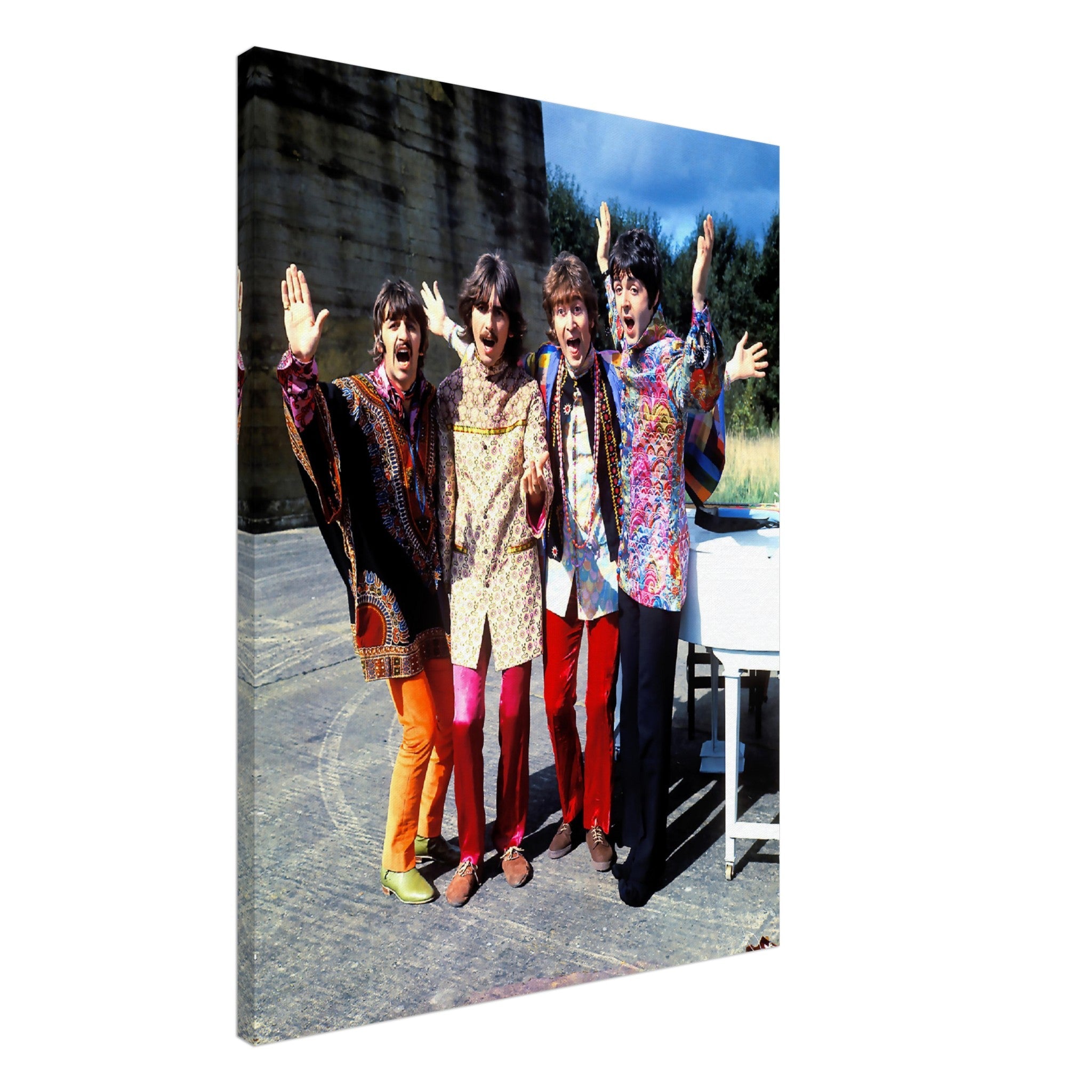 The Beatles Canvas, Magical Mystery Tour, Vintage Photo Portrait - The Beatles Art Canvas Print - WallArtPrints4U