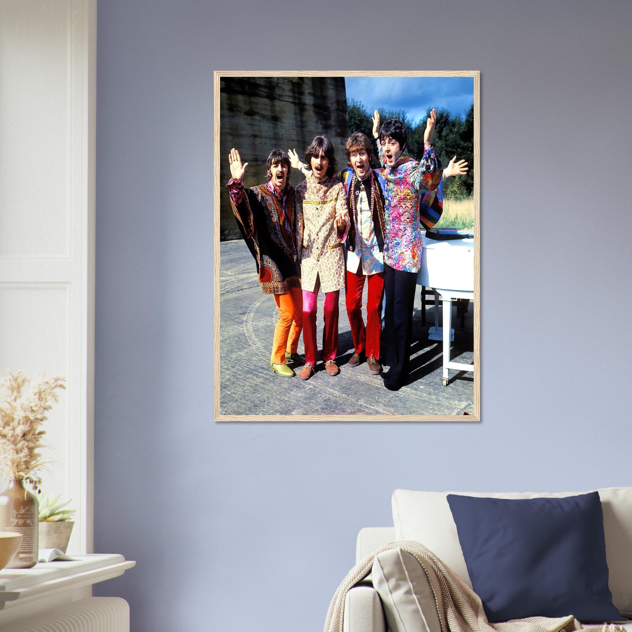 The Beatles Framed, Magical Mystery Tour, Vintage Photo Portrait - The Beatles Art Framed Print - WallArtPrints4U