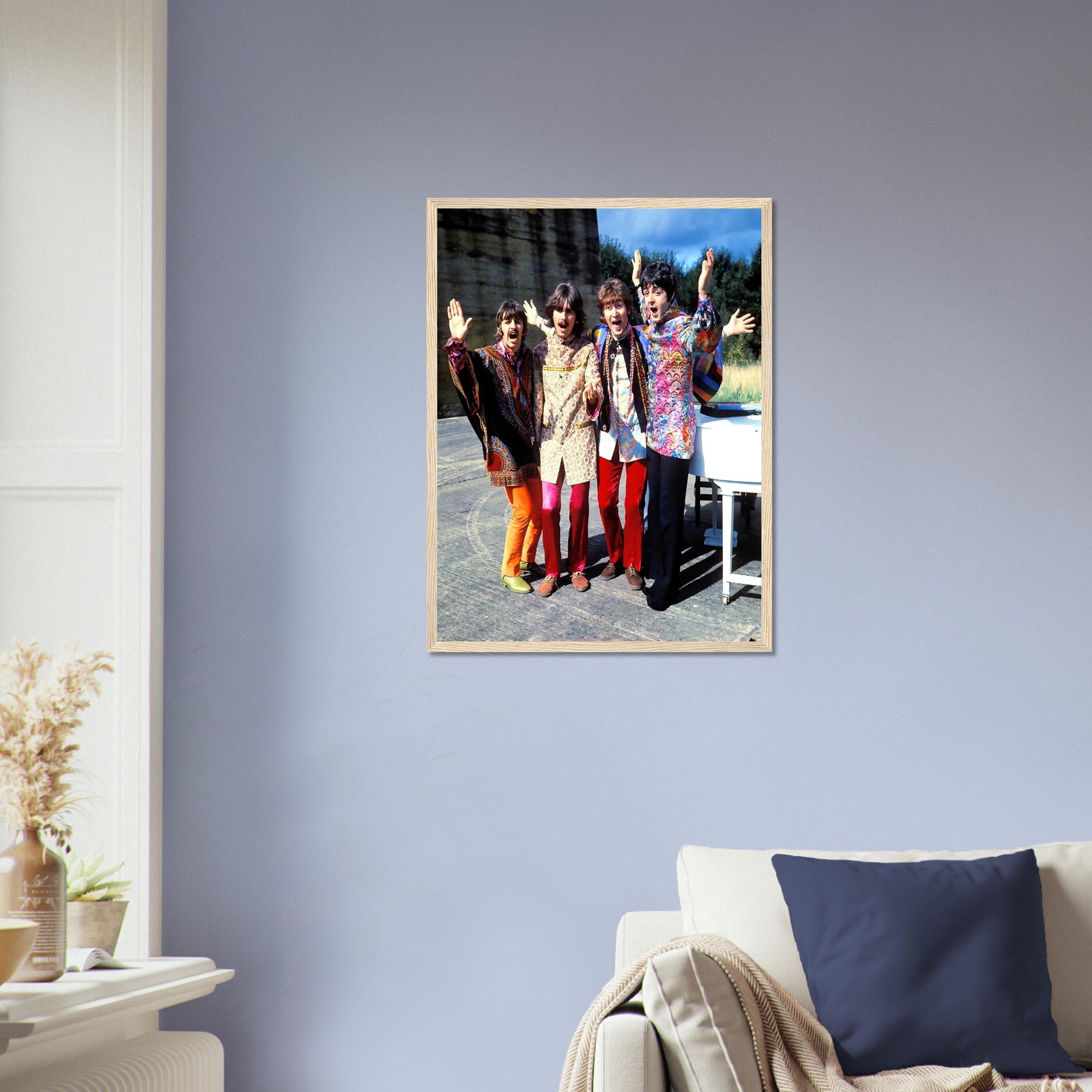 The Beatles Framed, Magical Mystery Tour, Vintage Photo Portrait - The Beatles Art Framed Print - WallArtPrints4U