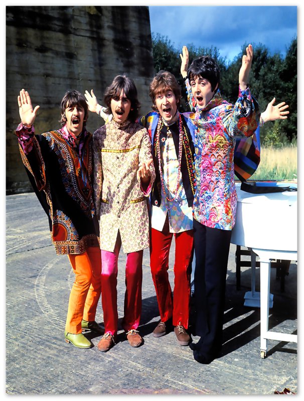 The Beatles Poster, Magical Mystery Tour, Vintage Photo Portrait - The Beatles Art Print - WallArtPrints4U