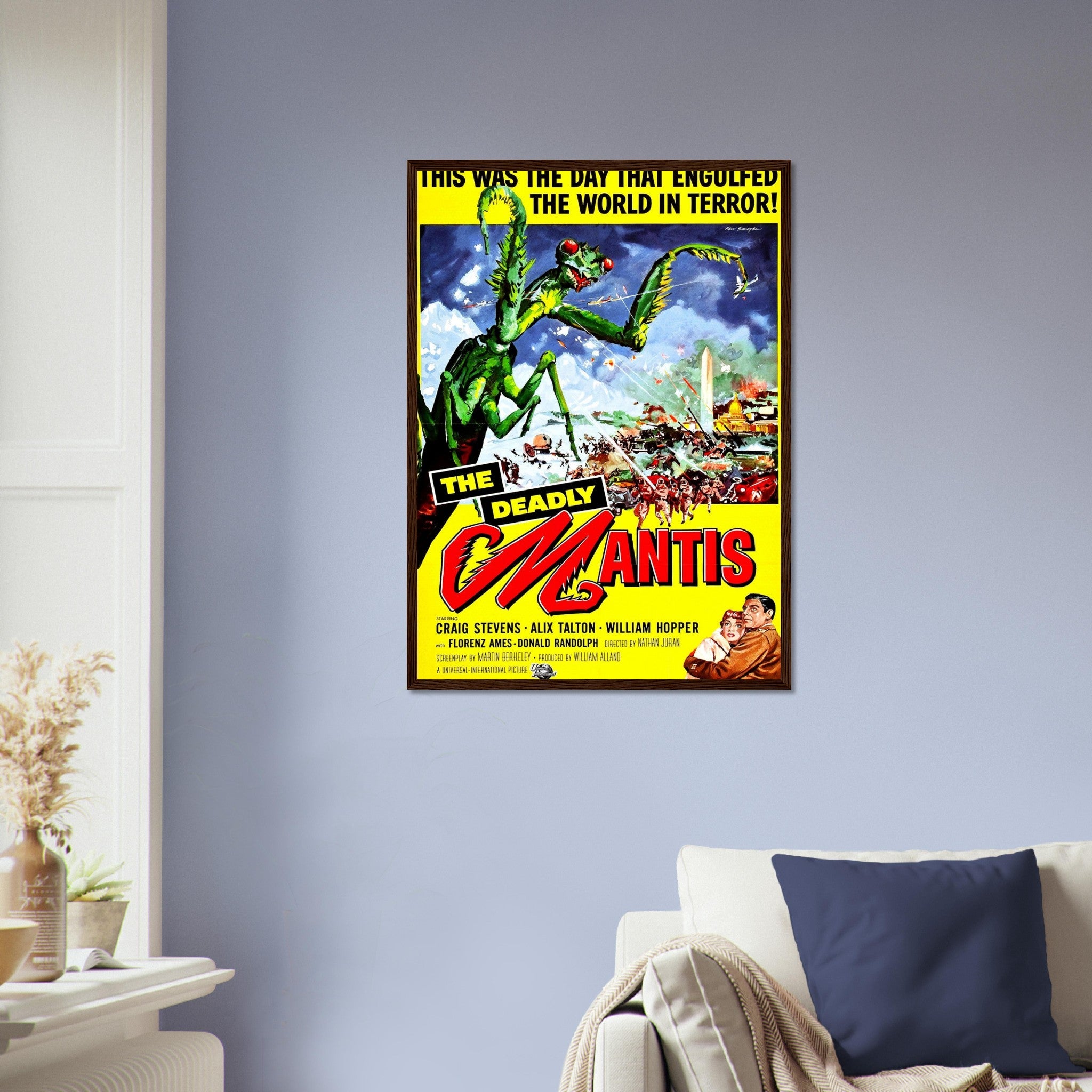 The Deadly Mantis Framed, Vintage Horror Movie Framed 1957 Version 2 Framed Film Art - WallArtPrints4U