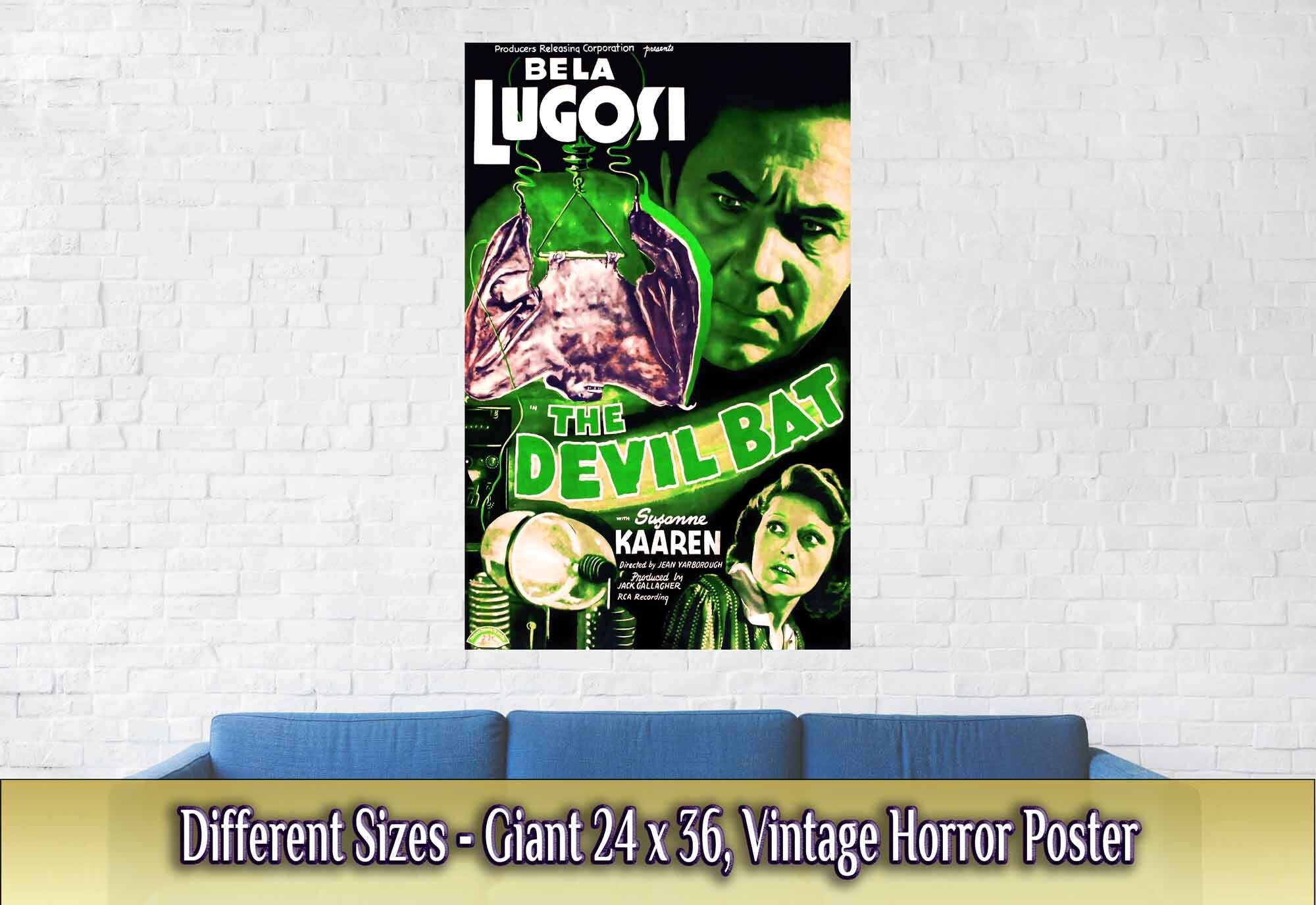 The Devil Bat Poster, Vintage Horror Movie Poster 1940 Poster Film Art - Bela Lugosi, Suzanne Kaaren - WallArtPrints4U