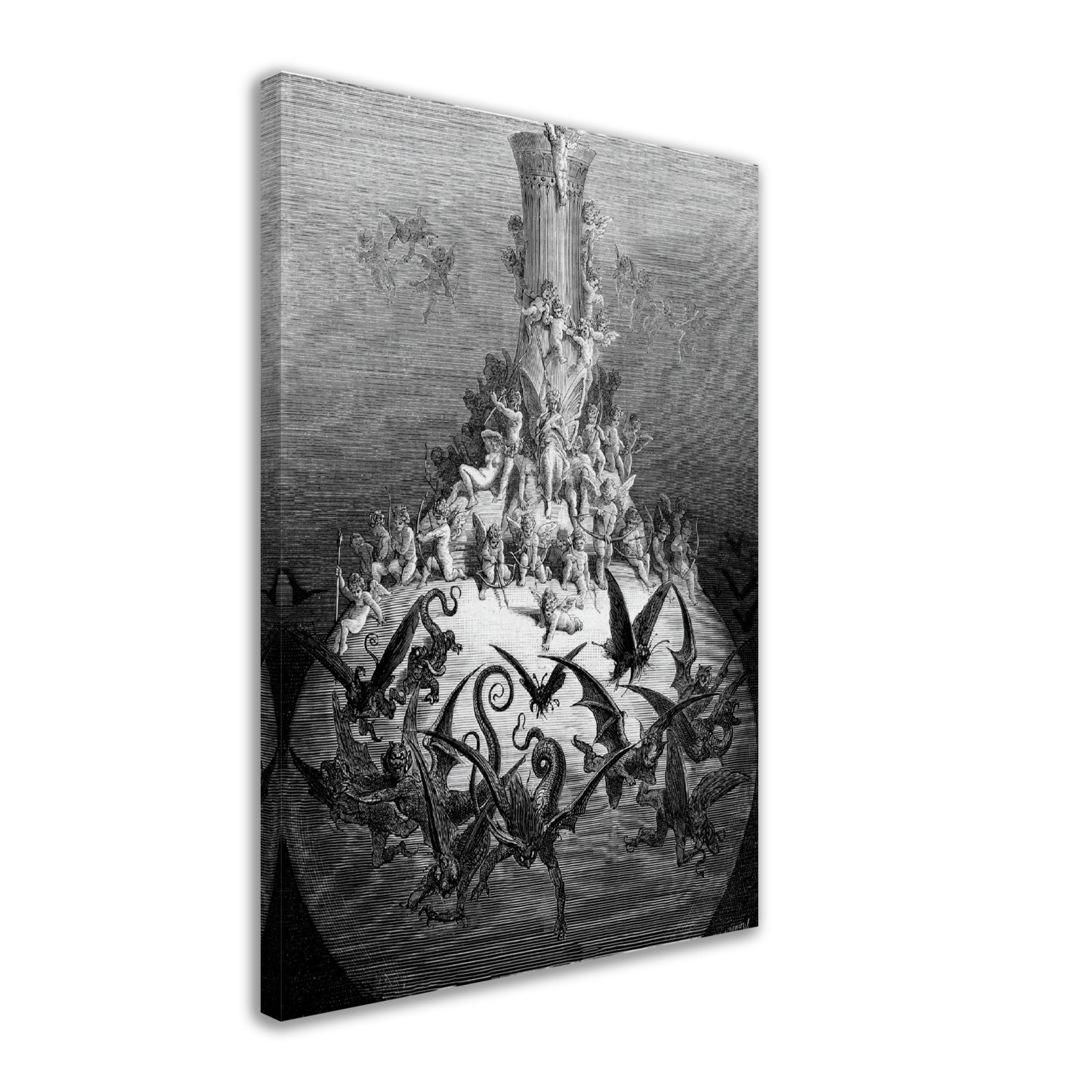 The Divine Bottle Canvas La Dive Bouteille Canvas Print Gustave Dore Alchoholics Canvas Print - WallArtPrints4U