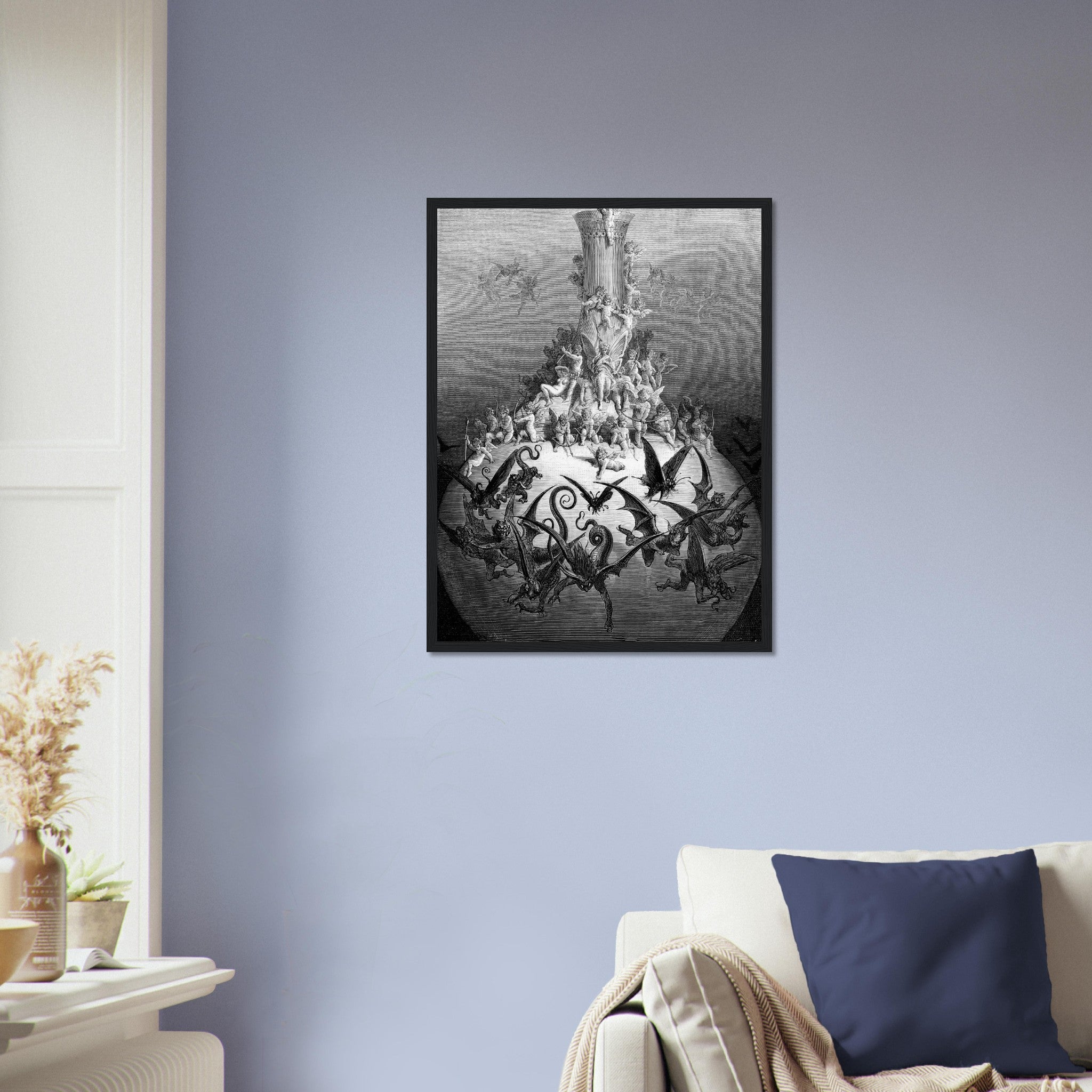 The Divine Bottle Framed La Dive Bouteille Framed Print Gustave Dore Alchoholics Framed Print - WallArtPrints4U