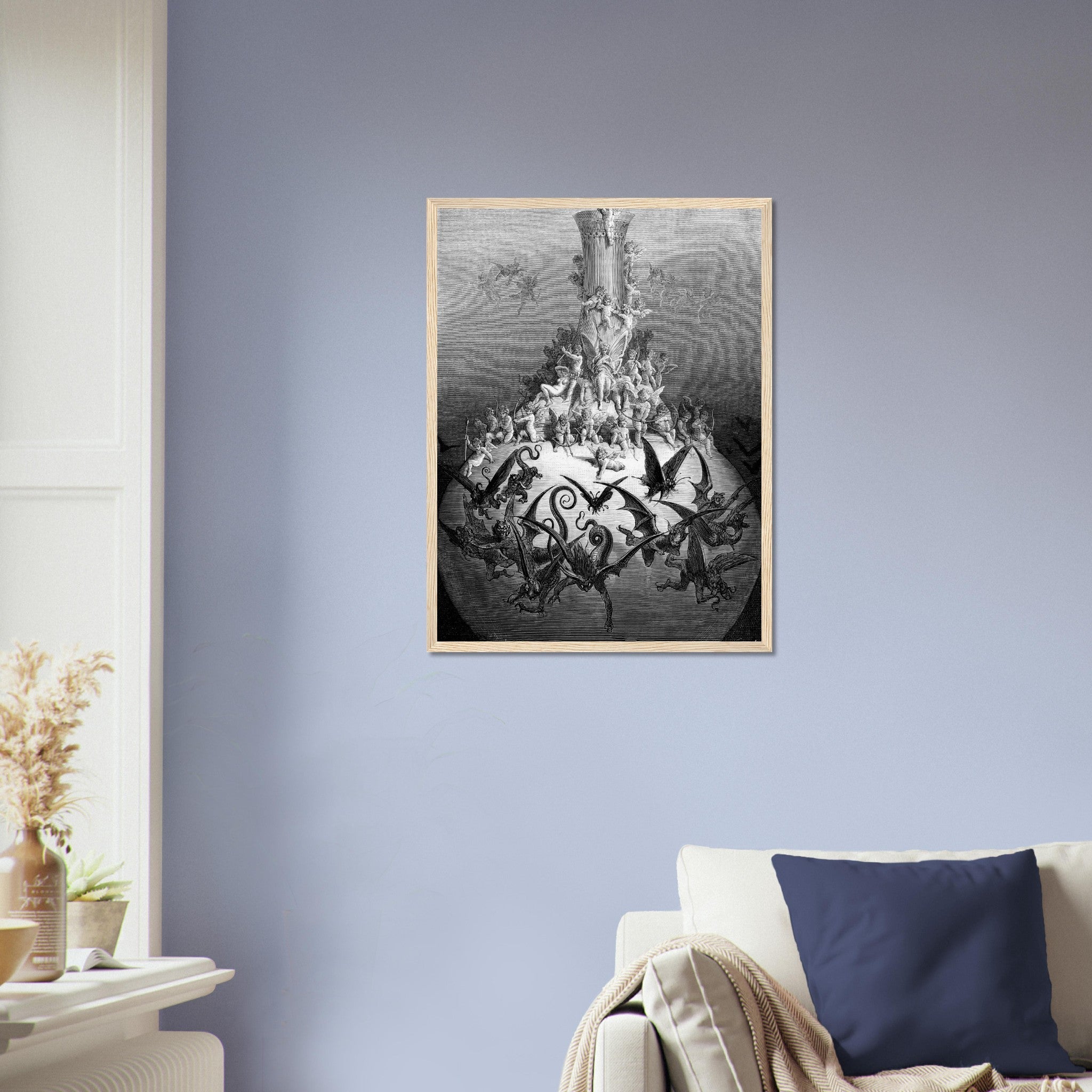 The Divine Bottle Framed La Dive Bouteille Framed Print Gustave Dore Alchoholics Framed Print - WallArtPrints4U