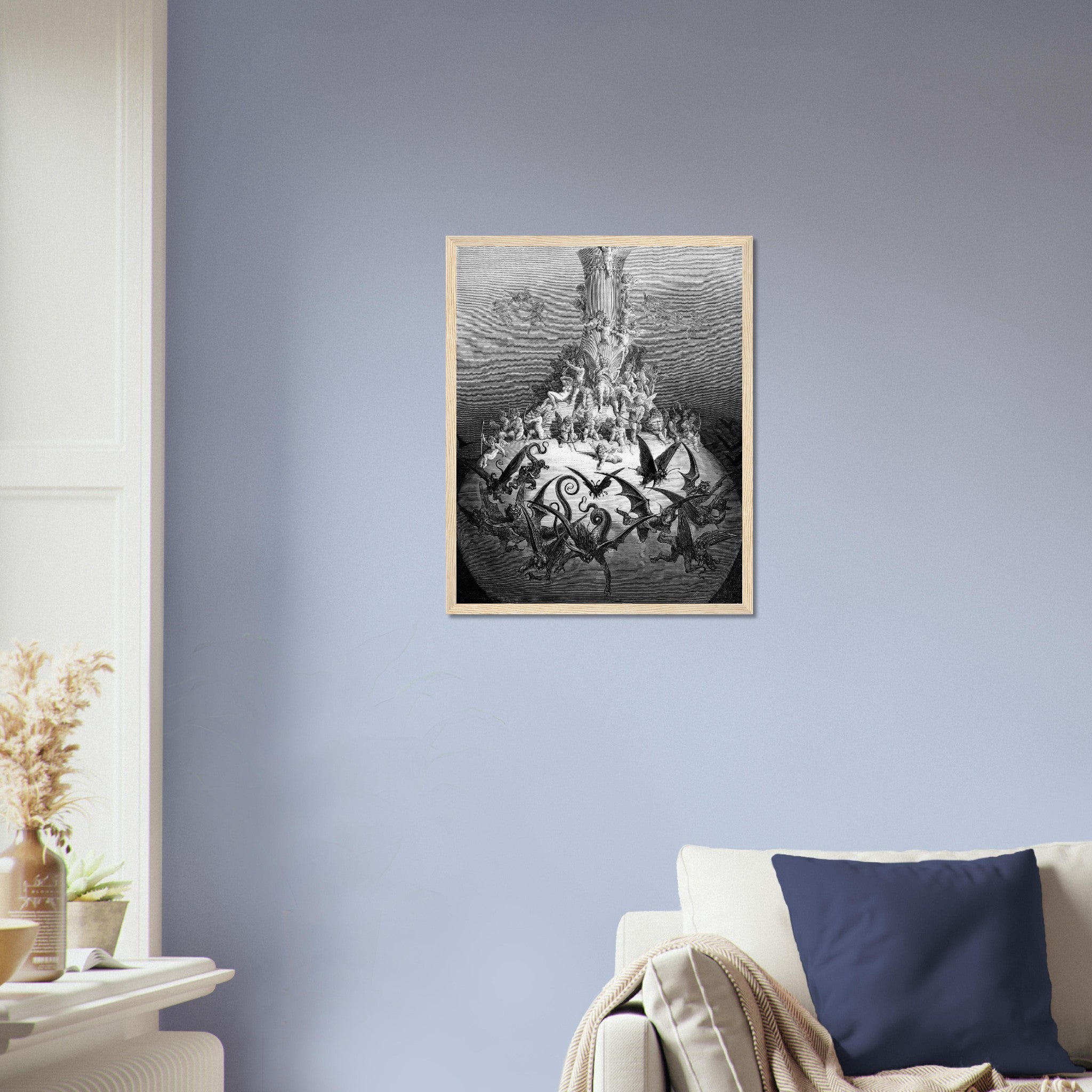 The Divine Bottle Framed La Dive Bouteille Framed Print Gustave Dore Alchoholics Framed Print - WallArtPrints4U