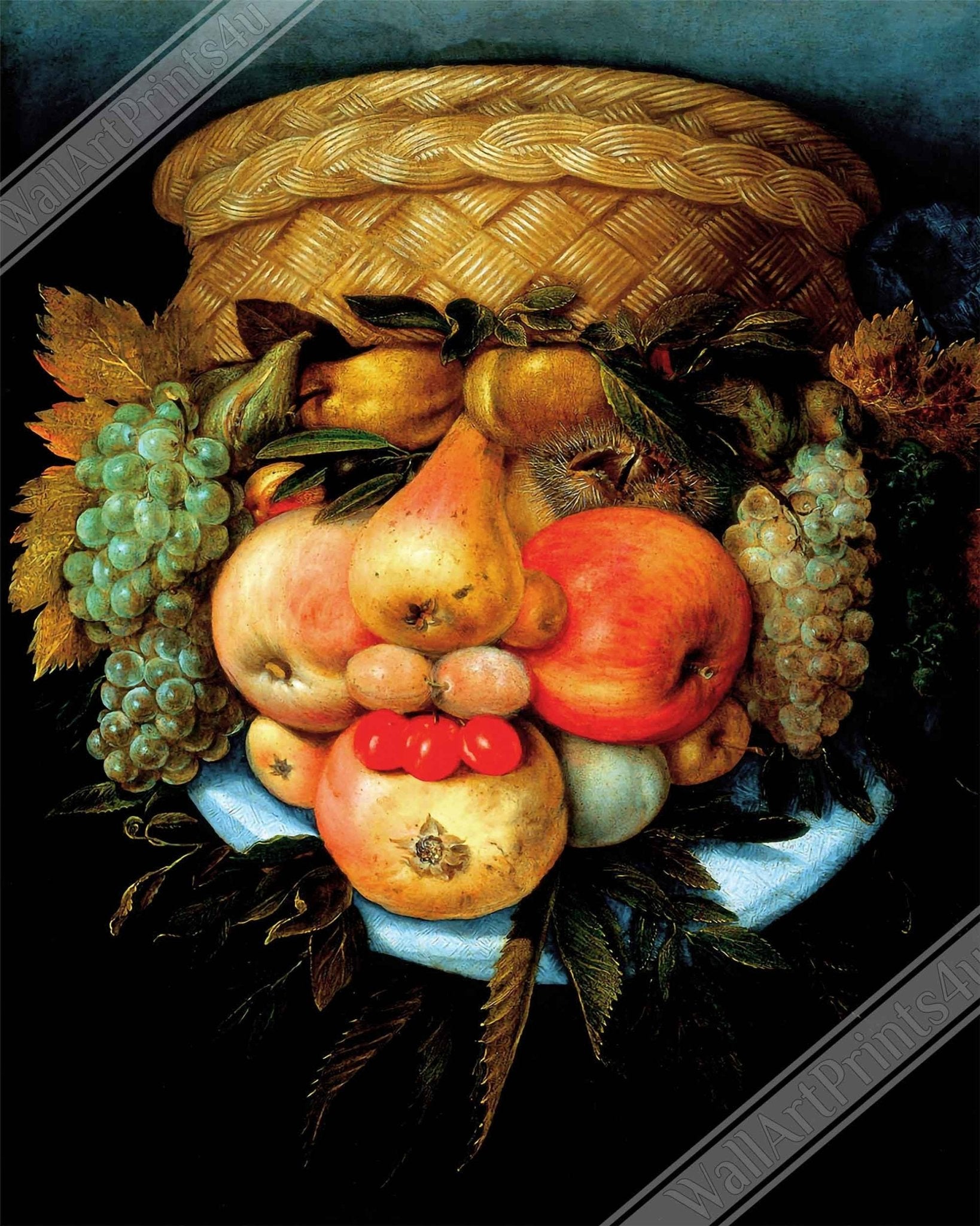 The Fruit Basket Canvas - Giuseppe Arcimboldo Canvas Print - WallArtPrints4U