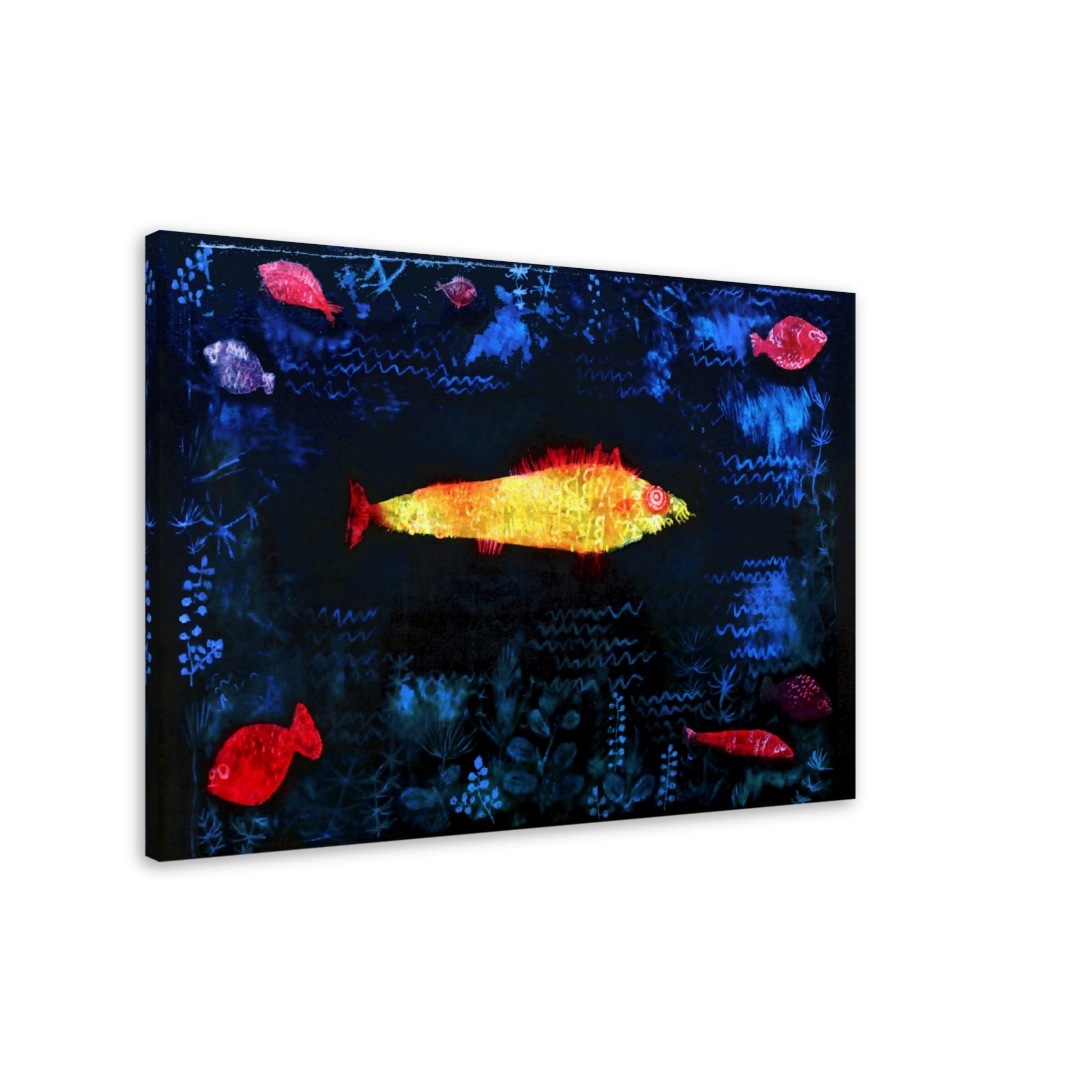 The Golden Fish Canvas Print, Abstract Art Canvas, Paul Klee, The Gold Fish Canvas - WallArtPrints4U