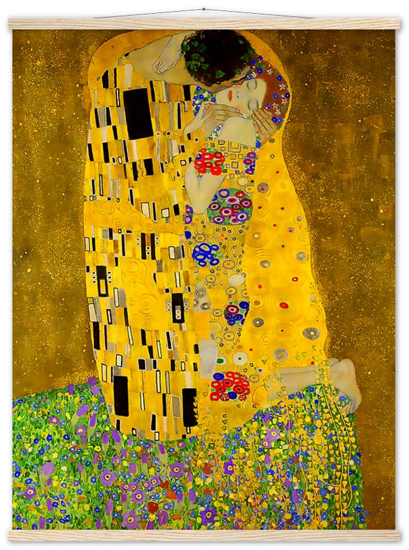 The Kiss Poster, Gustav Klimt - The Kiss Print 1907 - WallArtPrints4U