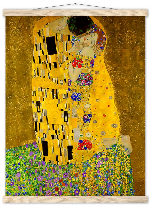 The Kiss Poster, Gustav Klimt - The Kiss Print 1907 - WallArtPrints4U