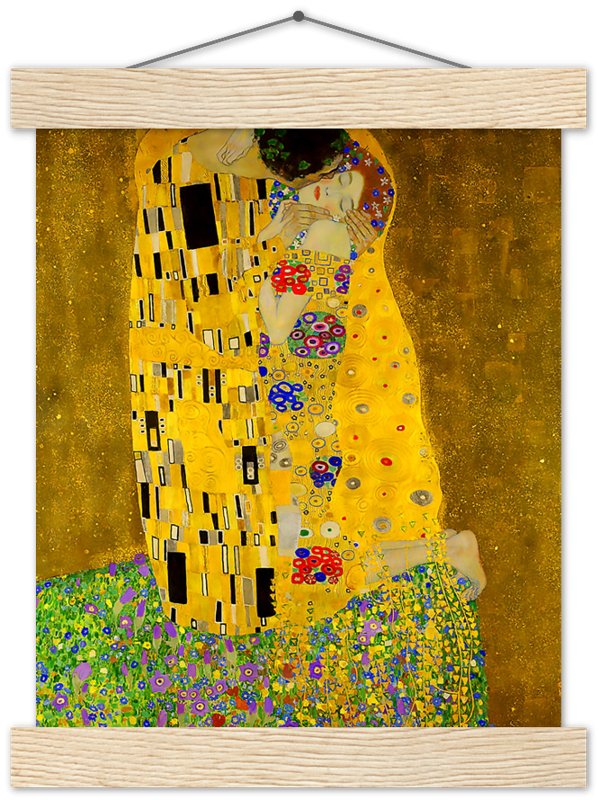 The Kiss Poster, Gustav Klimt - The Kiss Print 1907 - WallArtPrints4U