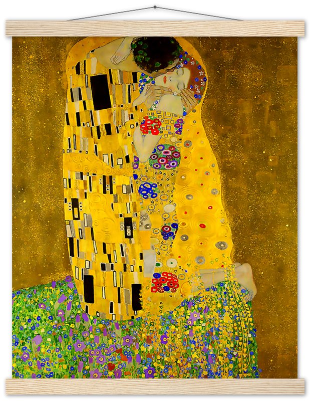 The Kiss Poster, Gustav Klimt - The Kiss Print 1907 - WallArtPrints4U