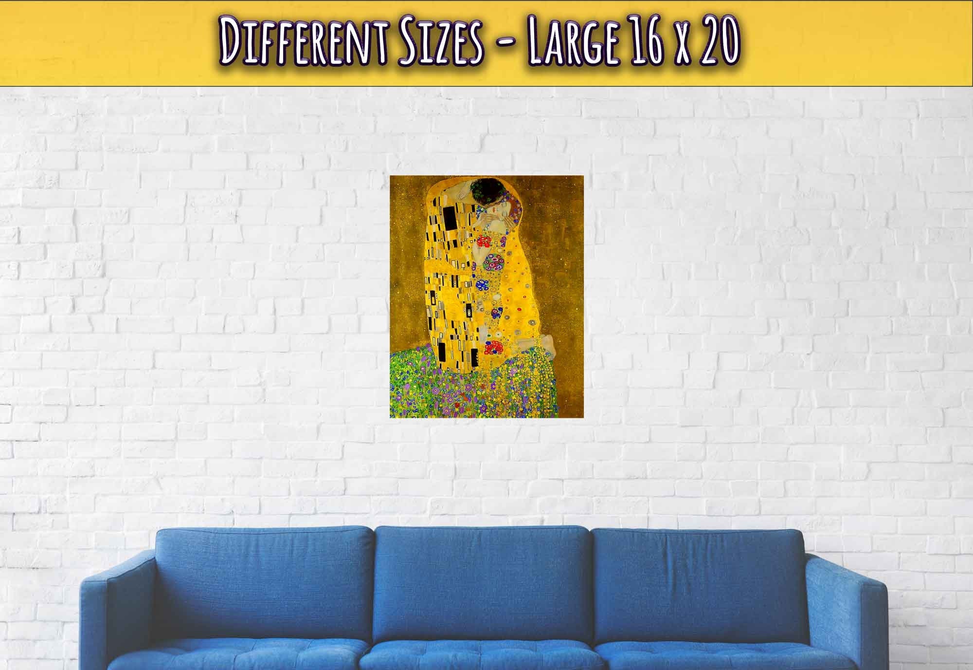 The Kiss Poster, Gustav Klimt - The Kiss Print 1907 - WallArtPrints4U