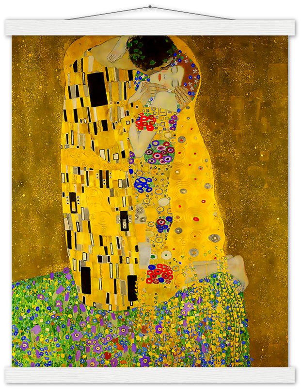 The Kiss Poster, Gustav Klimt - The Kiss Print 1907 - WallArtPrints4U