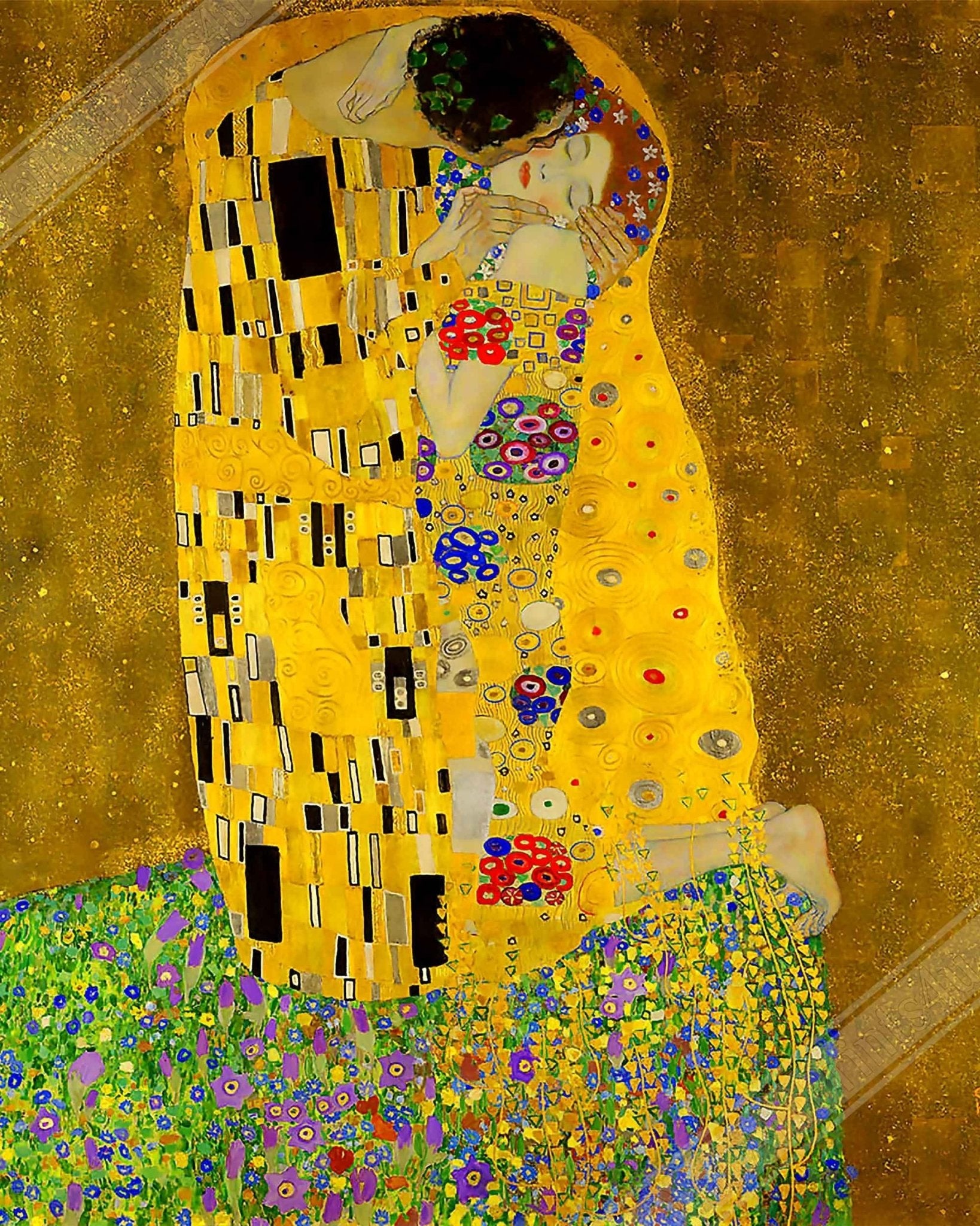 The Kiss Poster, Gustav Klimt - The Kiss Print 1907 - WallArtPrints4U