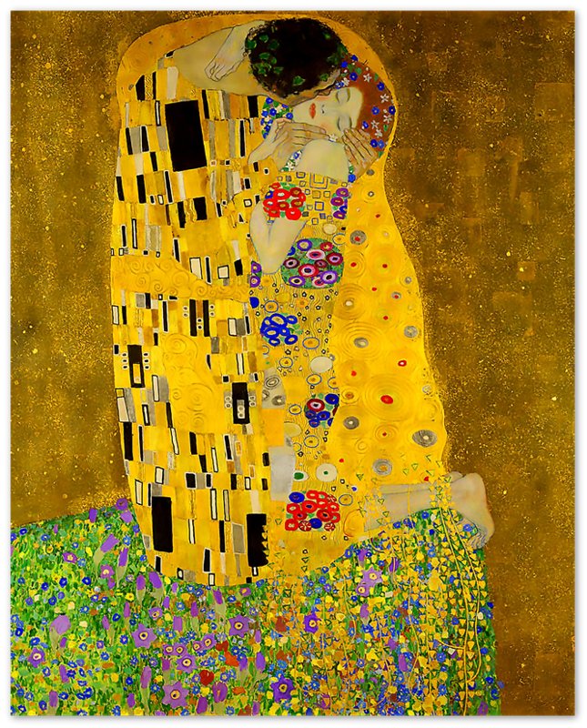 The Kiss Poster, Gustav Klimt - The Kiss Print 1907 - WallArtPrints4U