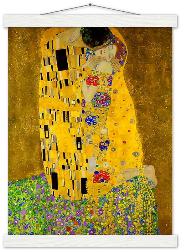 The Kiss Poster, Gustav Klimt - The Kiss Print 1907 - WallArtPrints4U