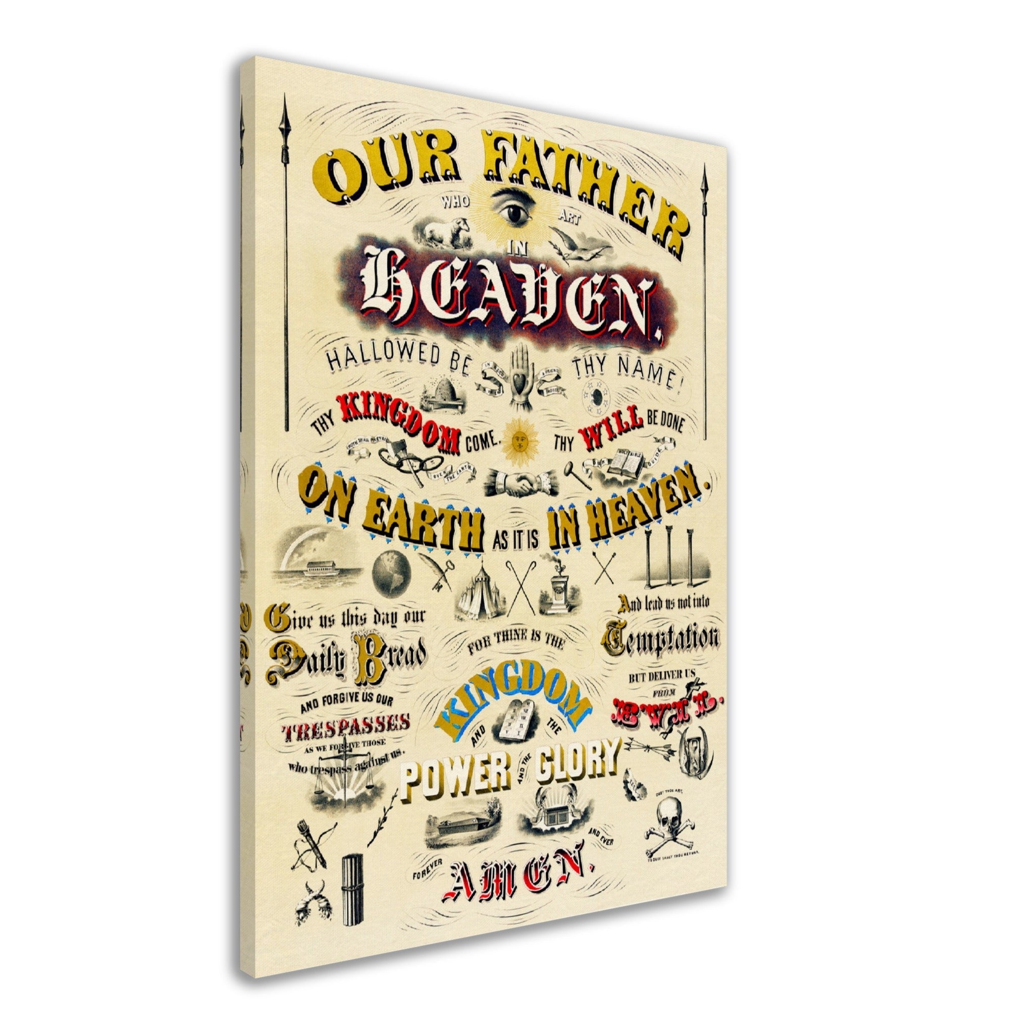 The Lords Prayer Canvas Print, Ehrgott And Forbriger Vintage Lords Prayer - WallArtPrints4U