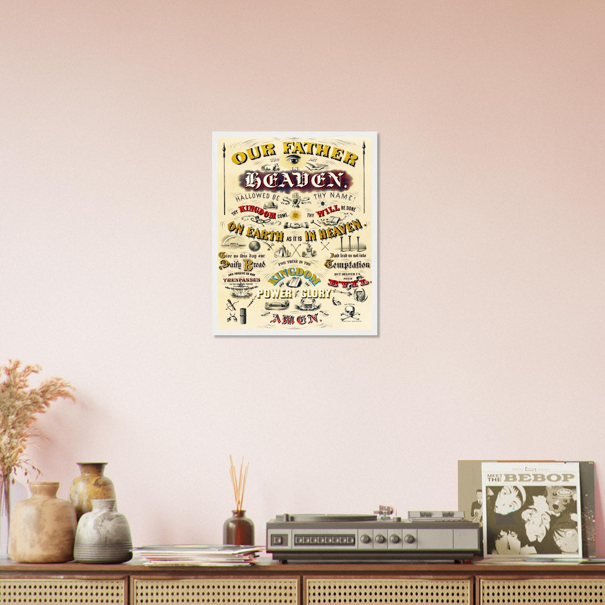 The Lords Prayer Framed Print, Ehrgott And Forbriger Vintage Lords Prayer - WallArtPrints4U