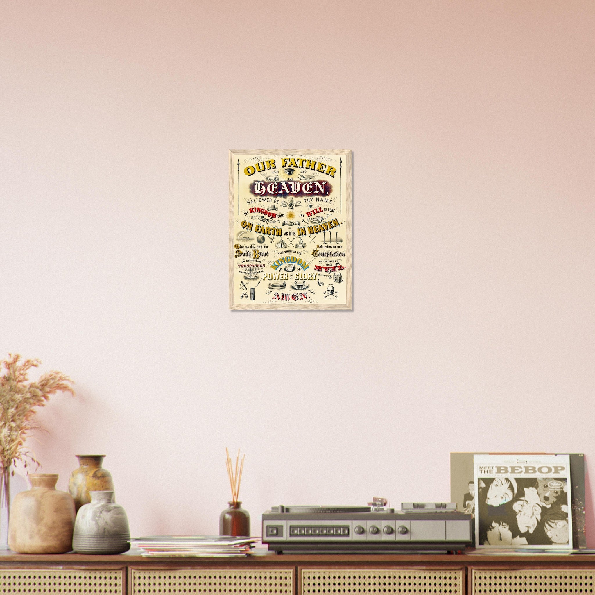 The Lords Prayer Framed Print, Ehrgott And Forbriger Vintage Lords Prayer - WallArtPrints4U