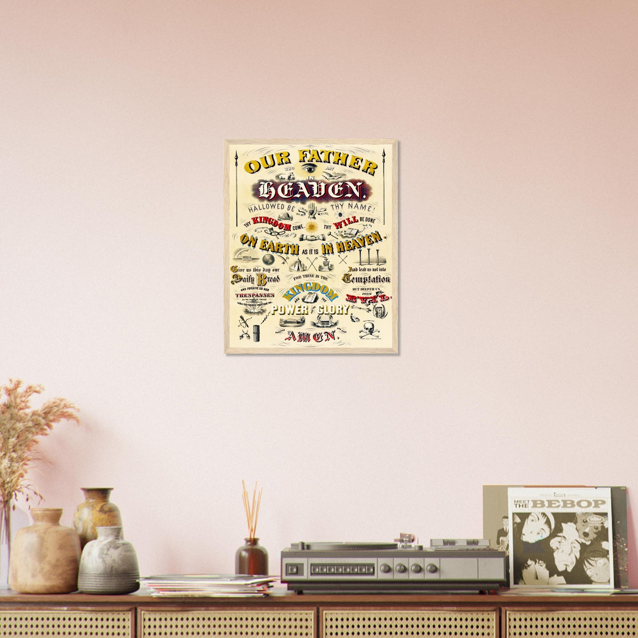 The Lords Prayer Framed Print, Ehrgott And Forbriger Vintage Lords Prayer - WallArtPrints4U