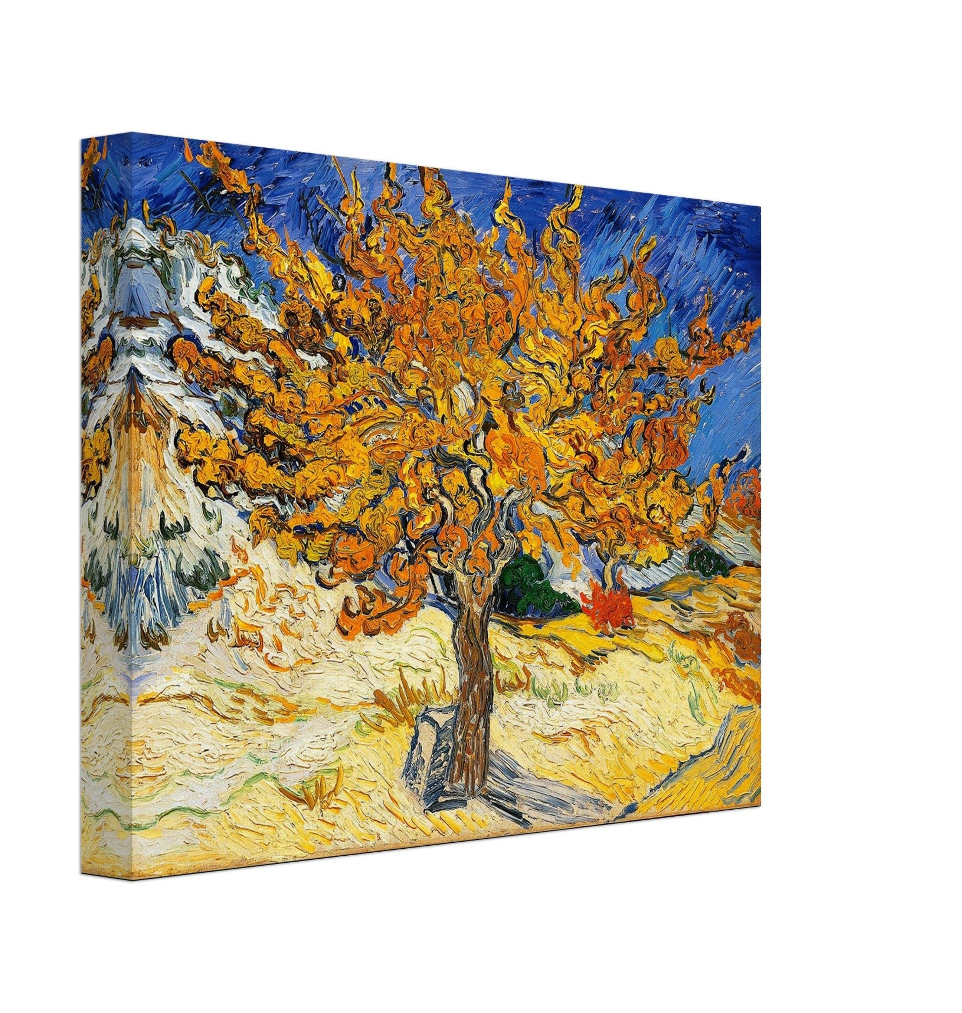 The Mulberry Tree Canvas Print, Vincent Van Gogh 1889 Vintage Fall Tree Canvas - WallArtPrints4U