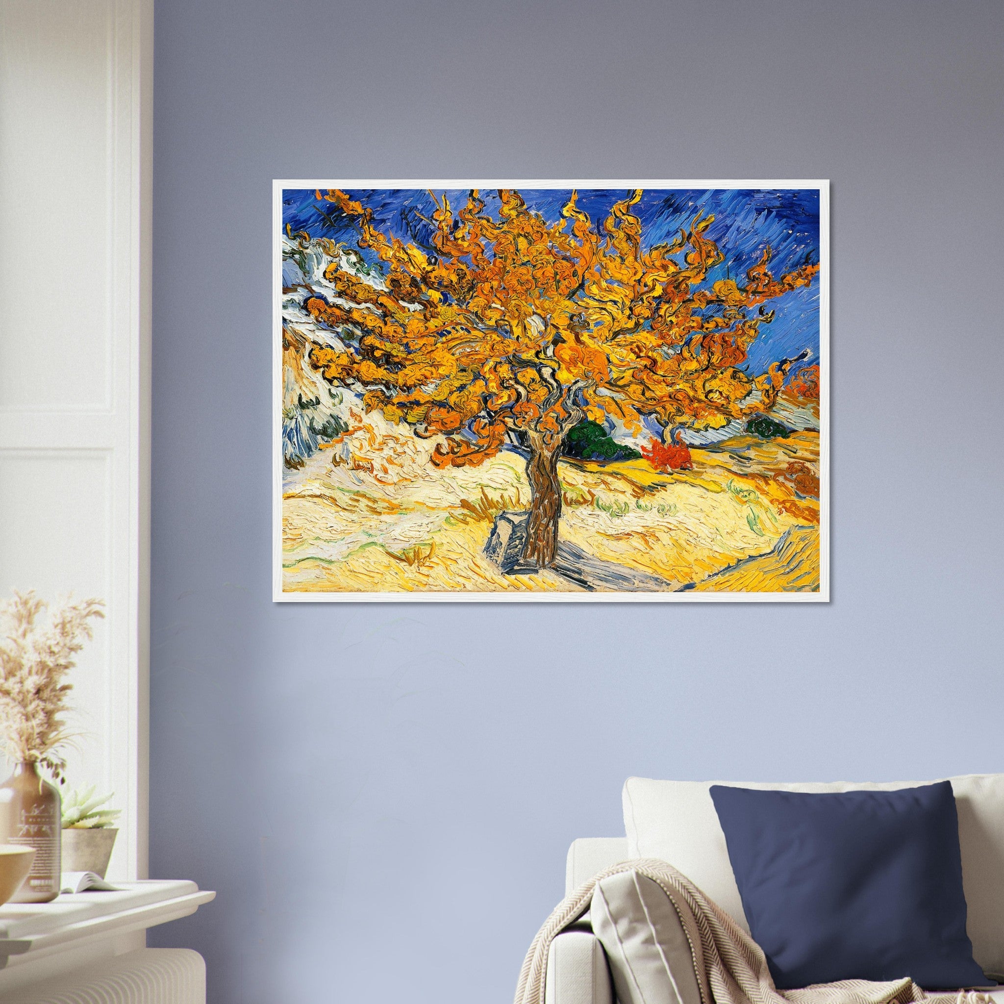 The Mulberry Tree Framed Print, Vincent Van Gogh 1889 Vintage Fall Tree Framed - WallArtPrints4U