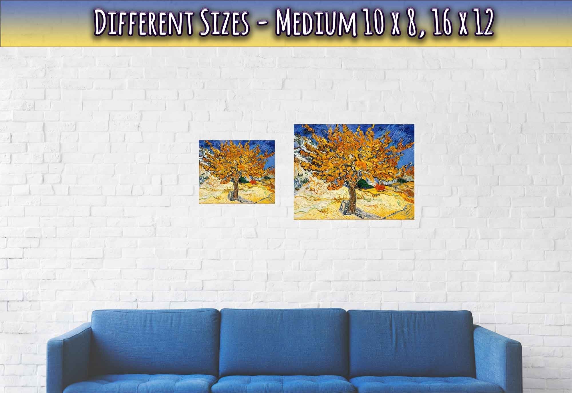 The Mulberry Tree Poster Print, Vincent Van Gogh 1889 Vintage Fall Tree Poster - WallArtPrints4U